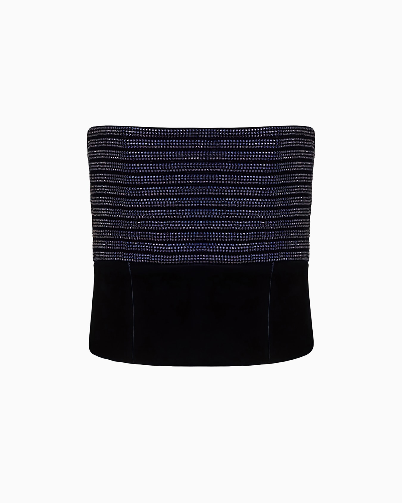 Bustier de terciopelo con bordados de strass Diapositiva 0