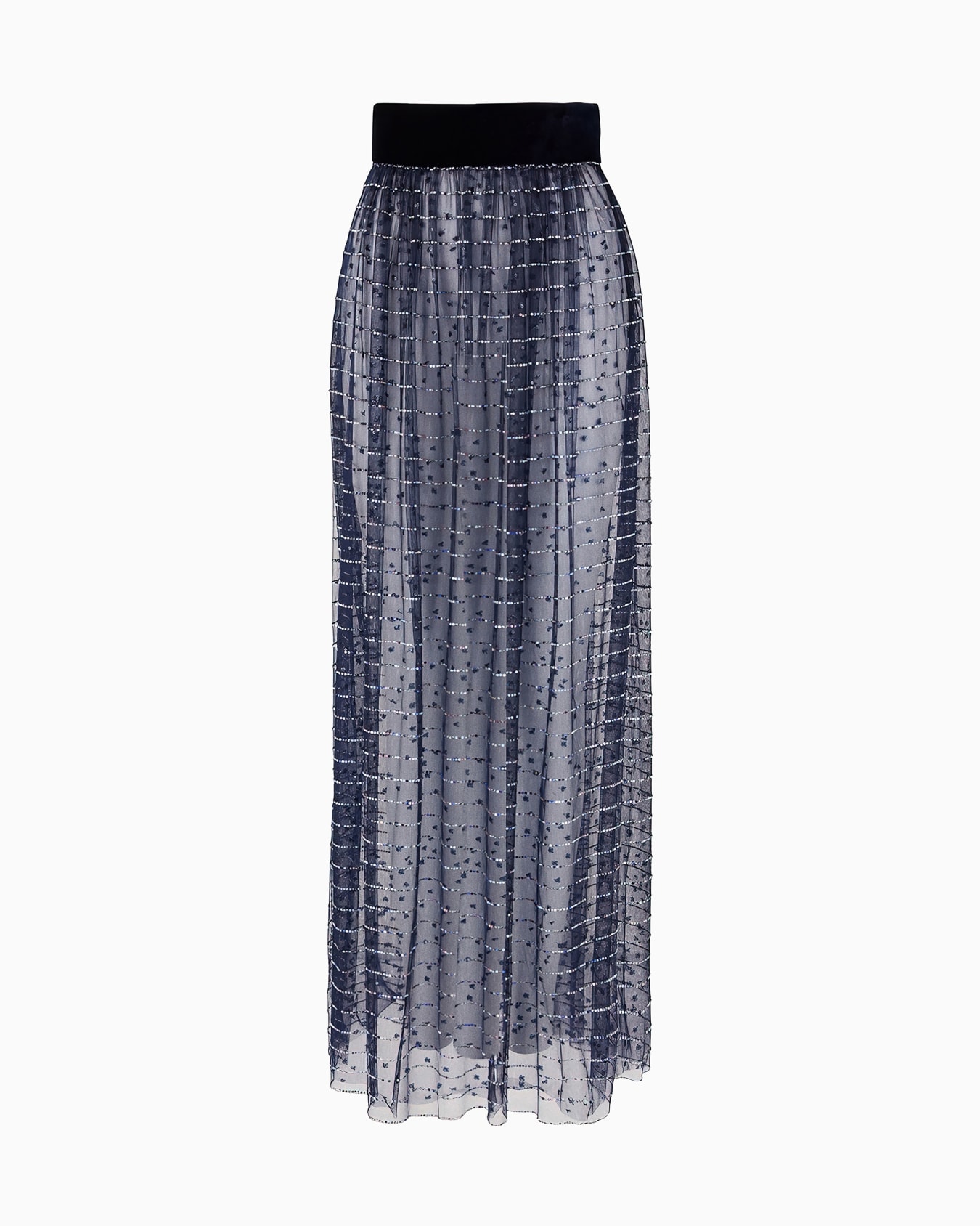 Gonna lunga in tulle ricamato Slide 0