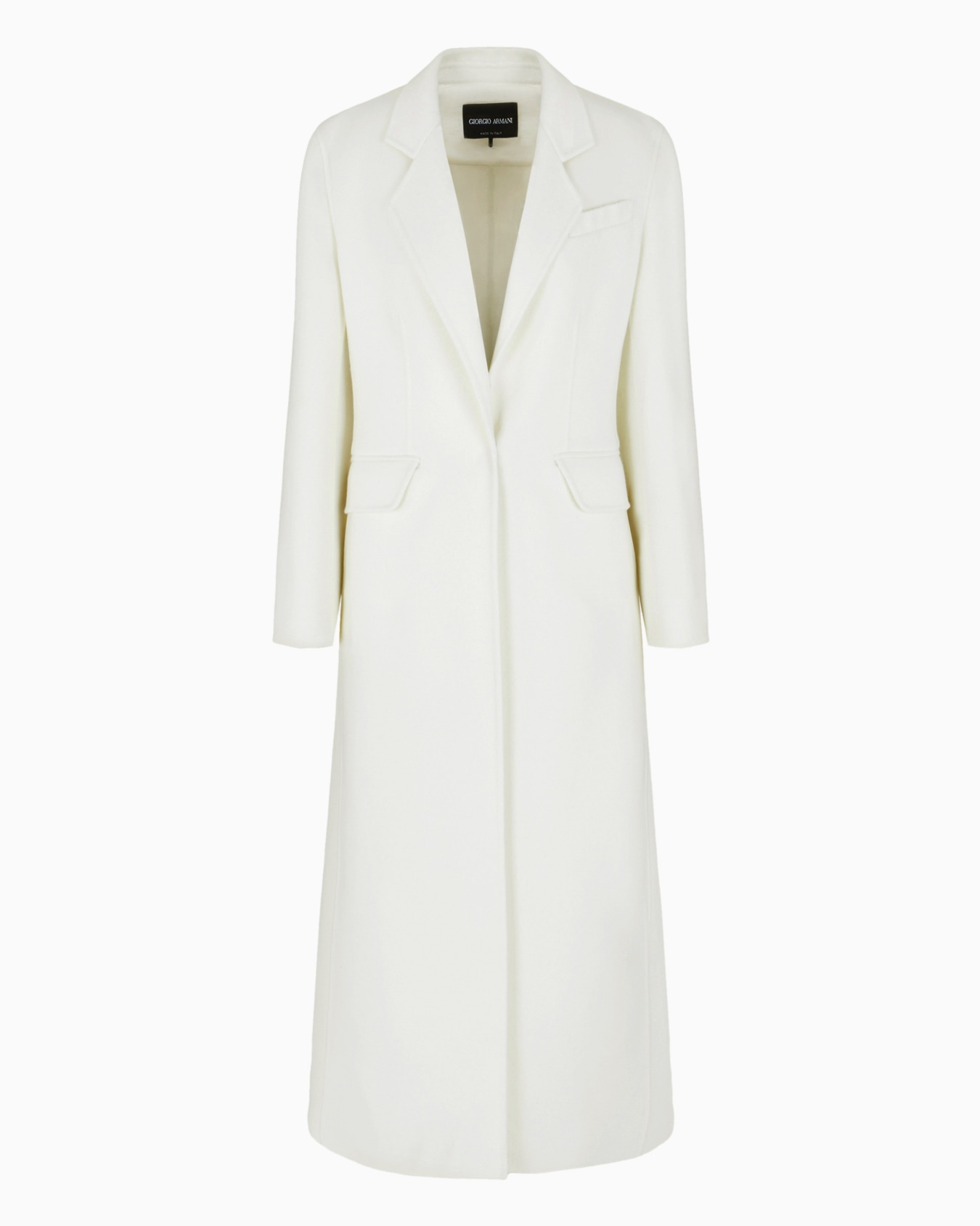 Long double-cashmere coat Slide 0