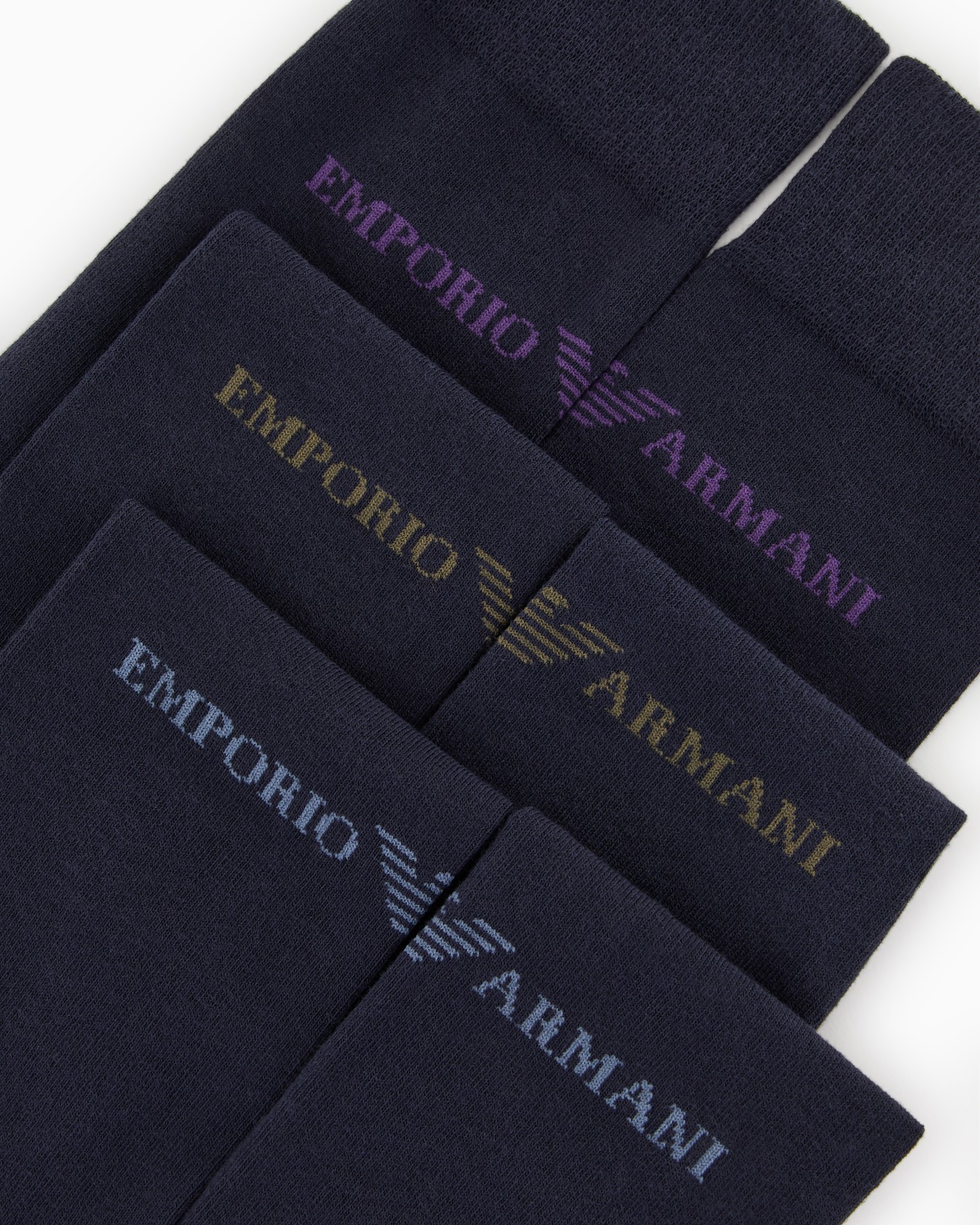 Three-pack of socks with jacquard logo Slide 1