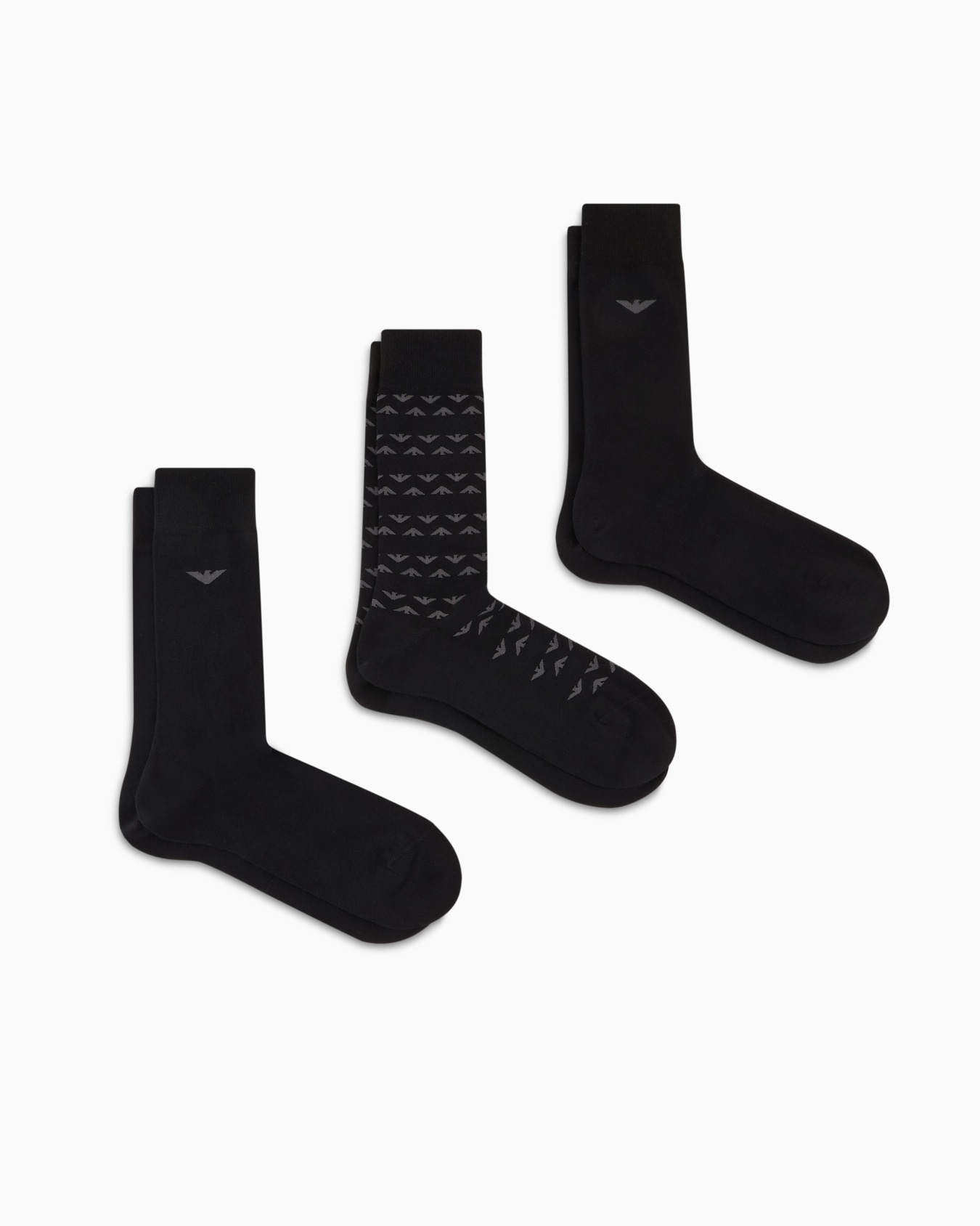 Three-pack of socks with jacquard eagle pattern Slide 0