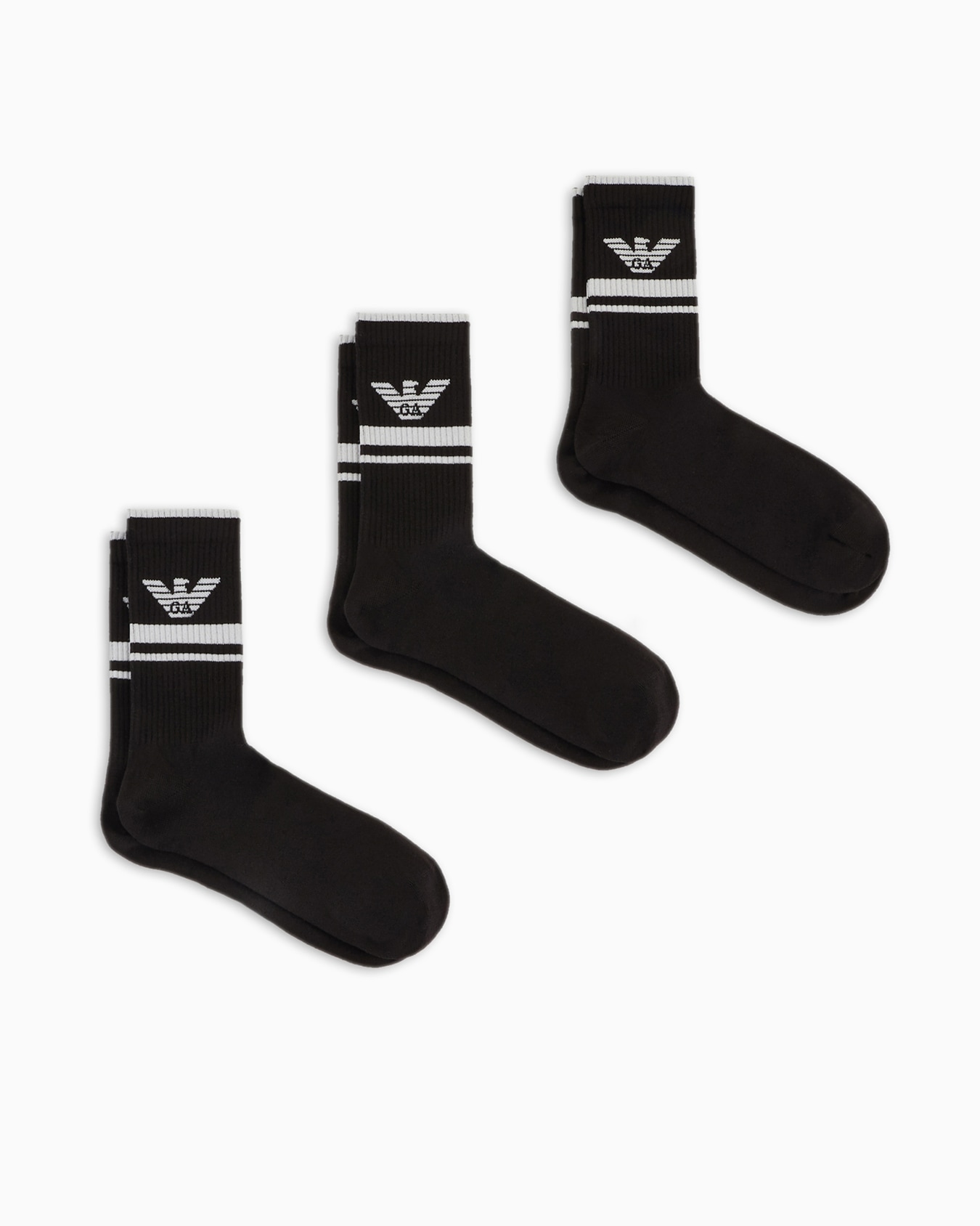 Three-pack of terrycloth socks with eagle logo Slide 0