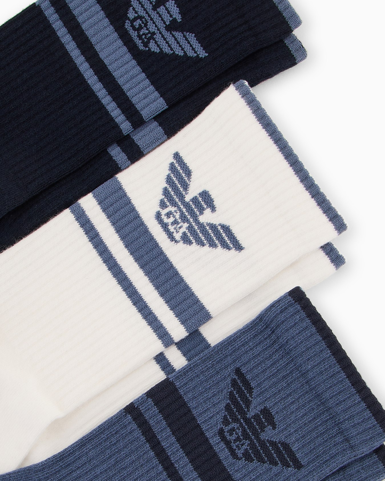 Three-pack of terrycloth socks with eagle logo Slide 1