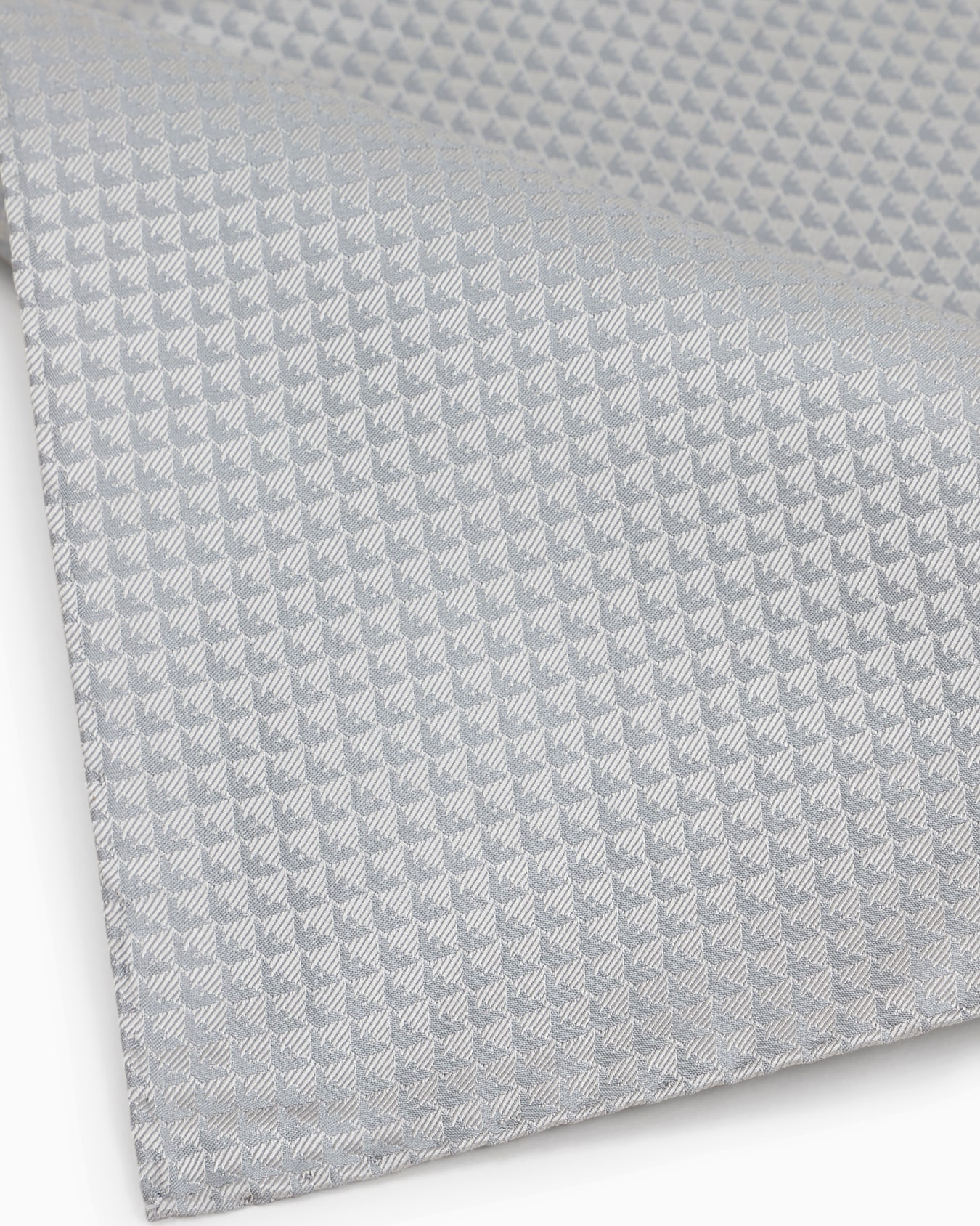 Pure silk pocket square with jacquard monogram Slide 1