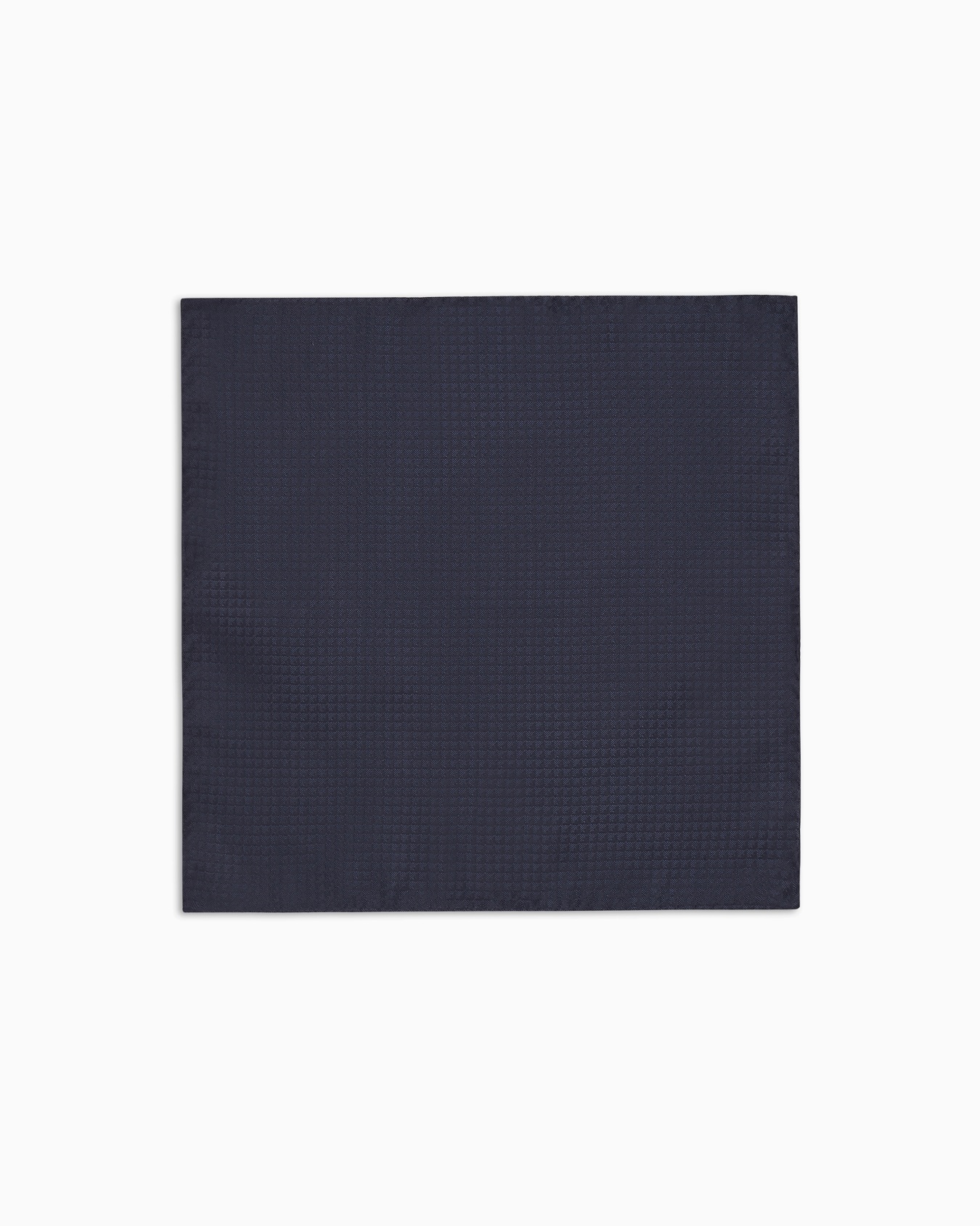 Pure silk pocket square with jacquard monogram Slide 0