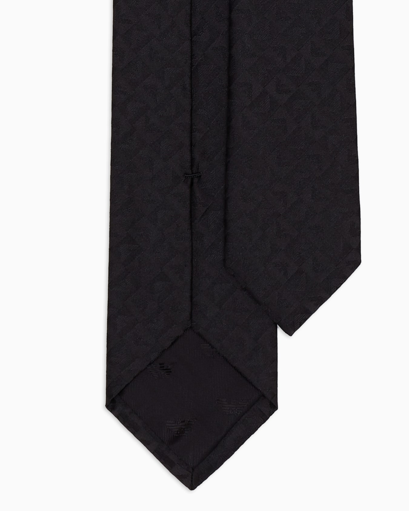 Krawatte aus reiner Jacquard-Seide mit Adler- und Karomuster Folie 1