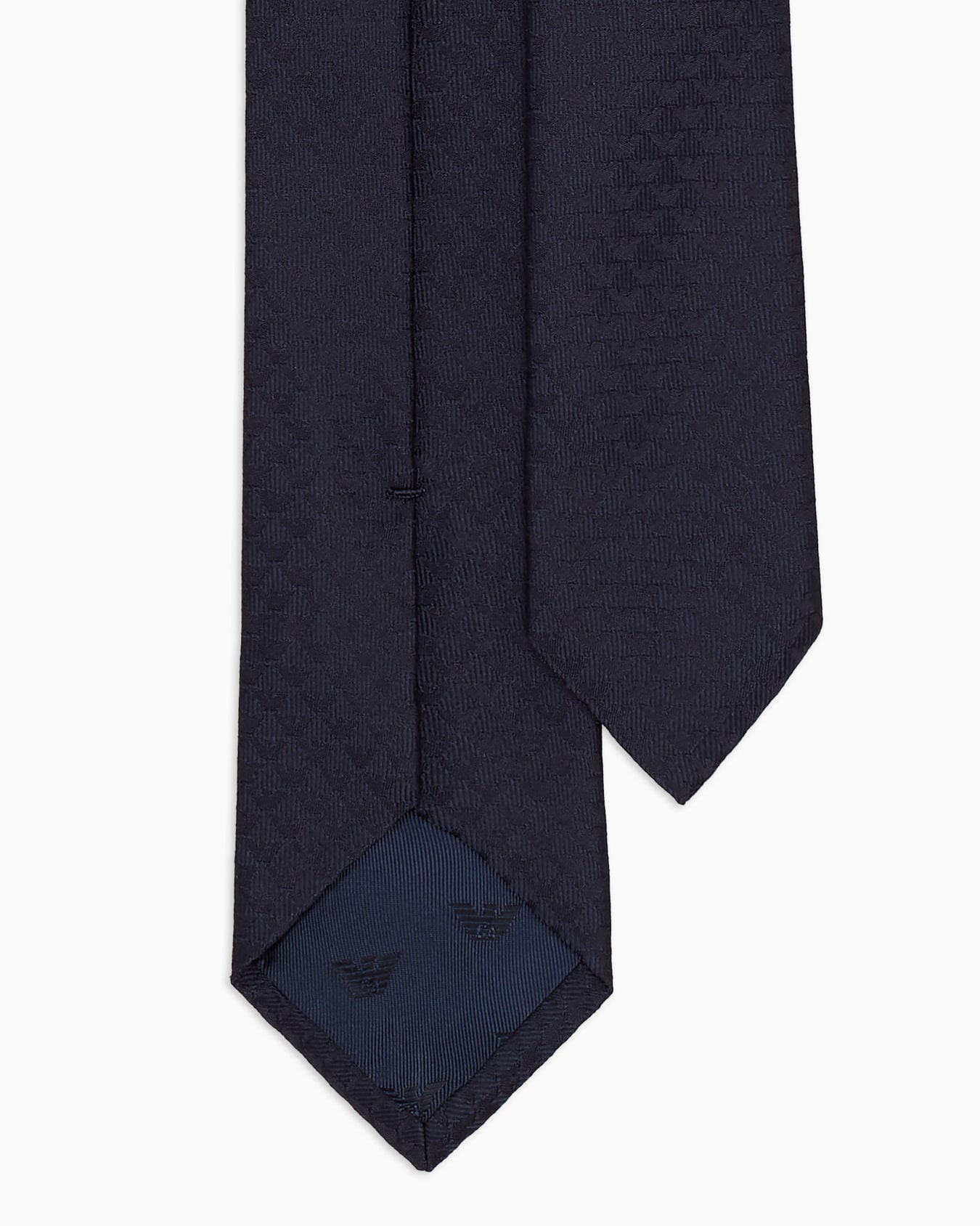 Pure silk tie with jacquard monogram Slide 1