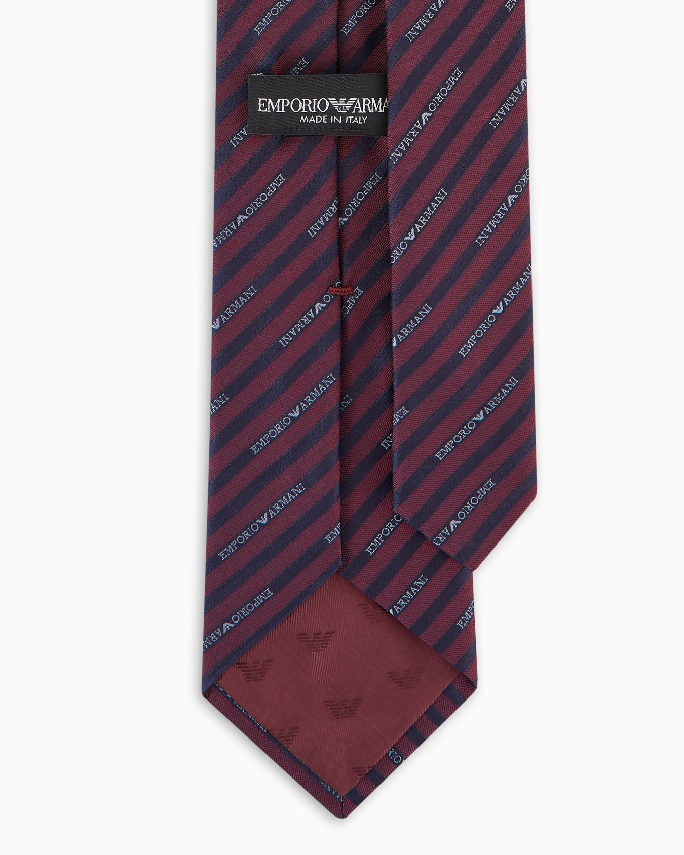 Cravate en jacquard de pure soie avec logo all over Diapositive 1