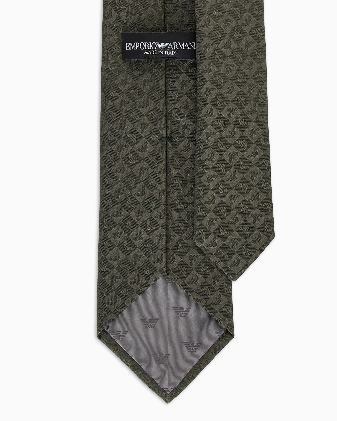 Cravate en pure soie aigle et carreaux jacquard Diapositive 1