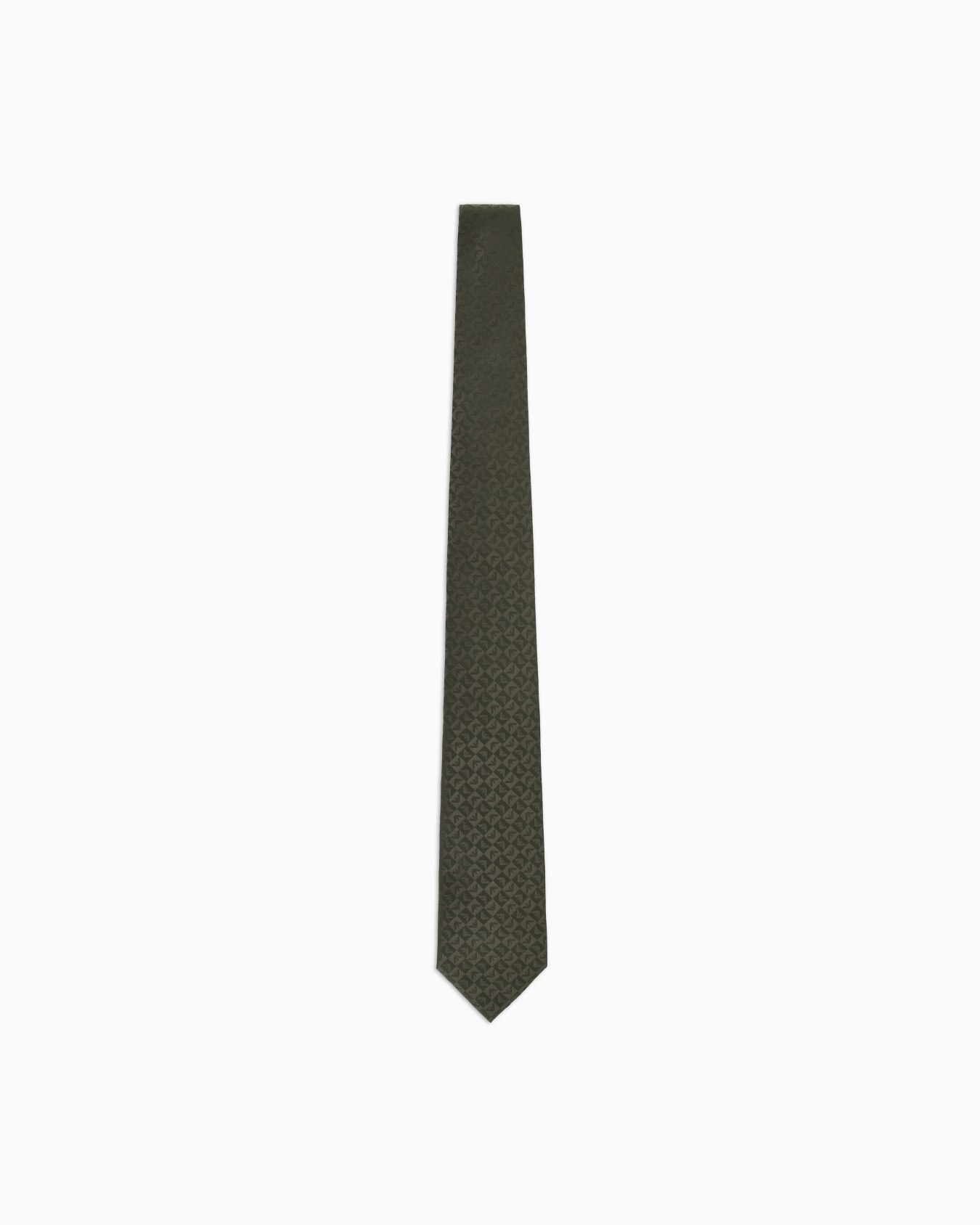 Cravate en pure soie aigle et carreaux jacquard Diapositive 0