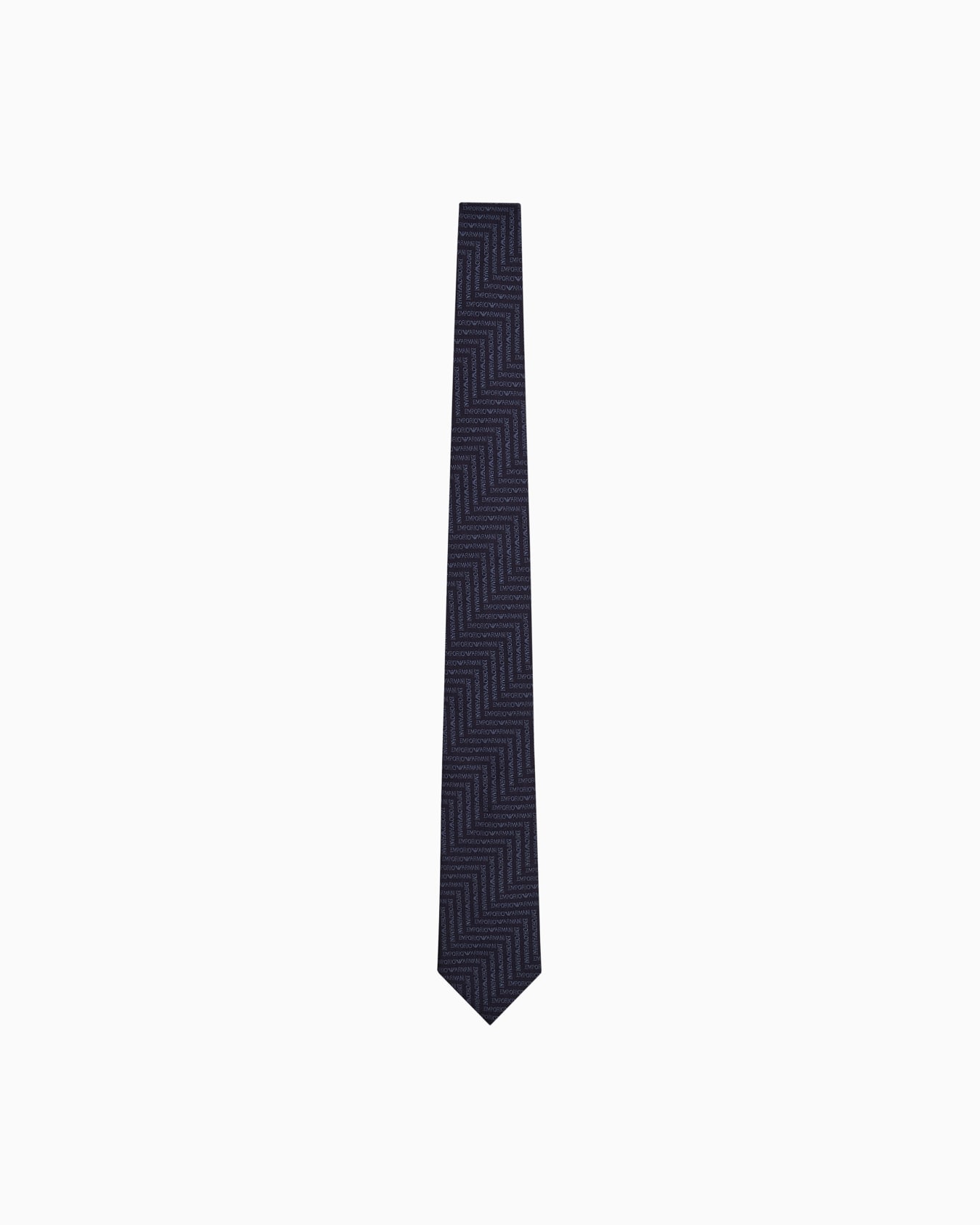Cravate en pure soie avec inscription jacquard à motif chevron Diapositive 0