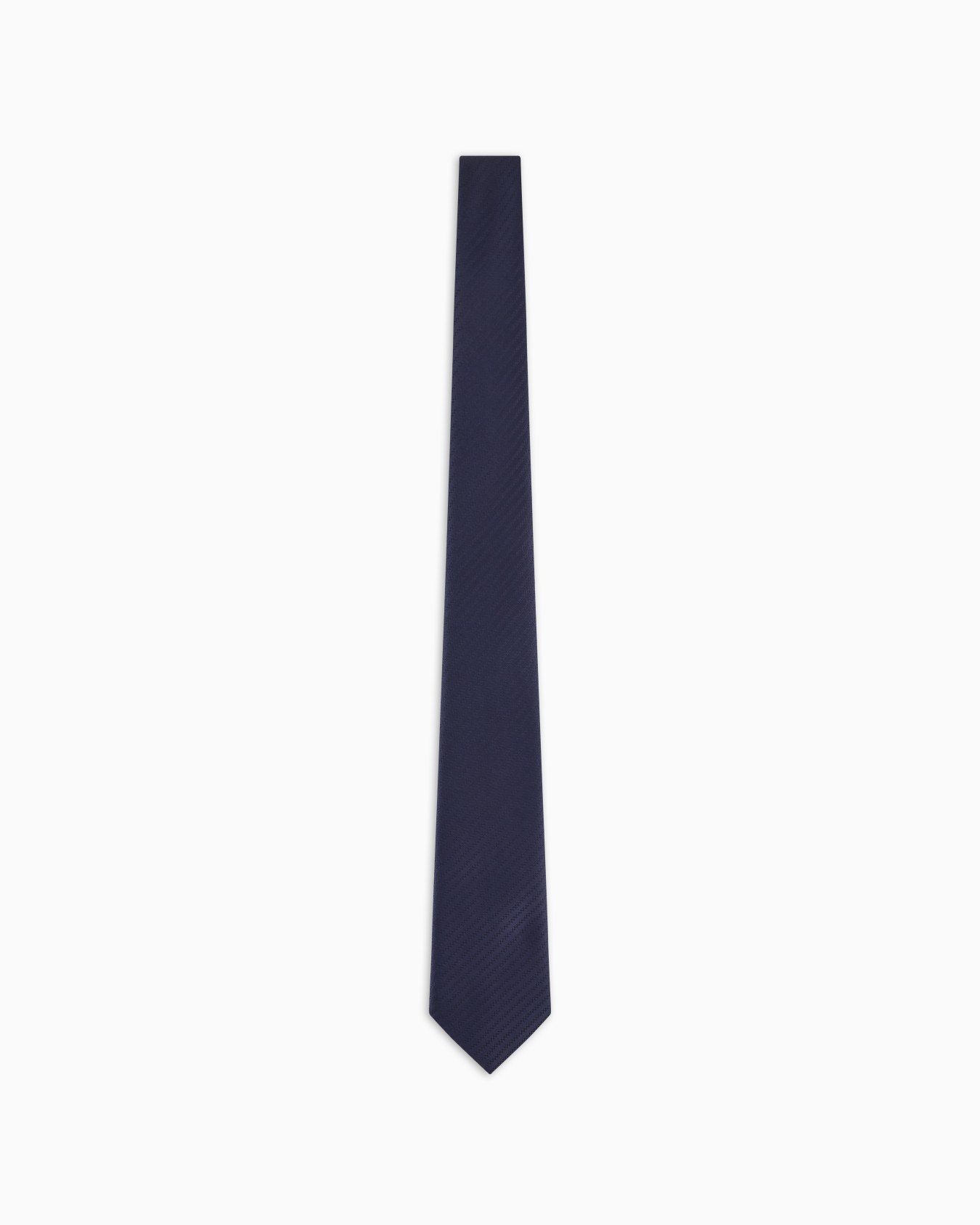 Pure silk tie with jacquard micro-motif Slide 0