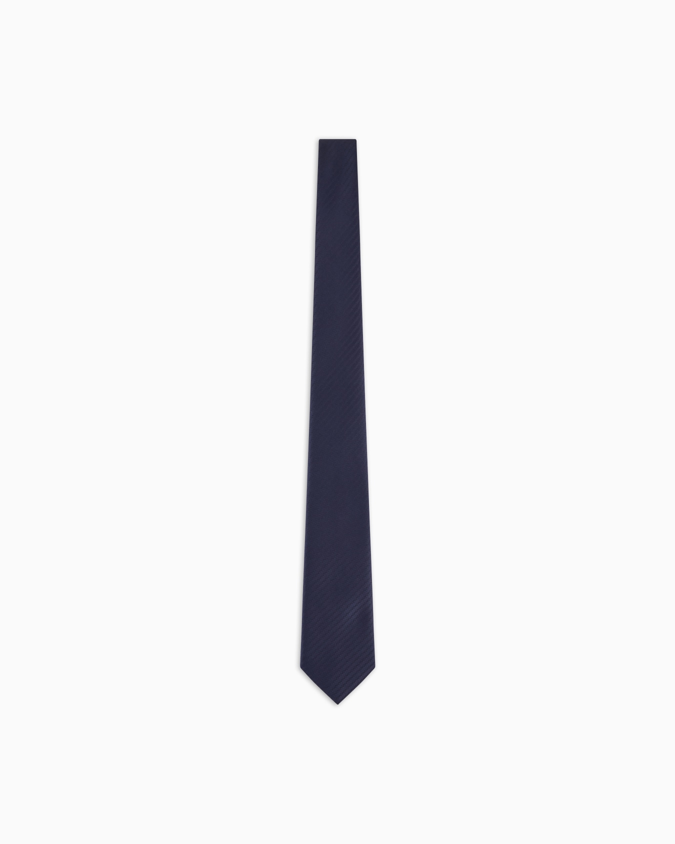Pure silk tie with jacquard micro-motif Slide 0