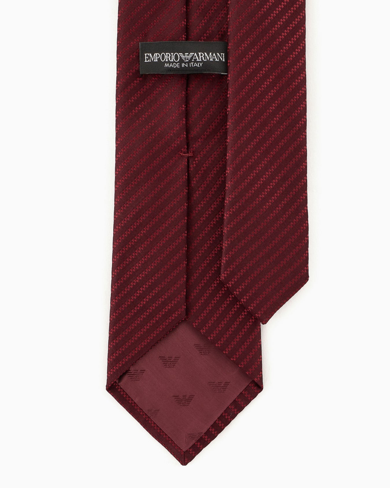 Pure silk tie with jacquard micro-motif Slide 1