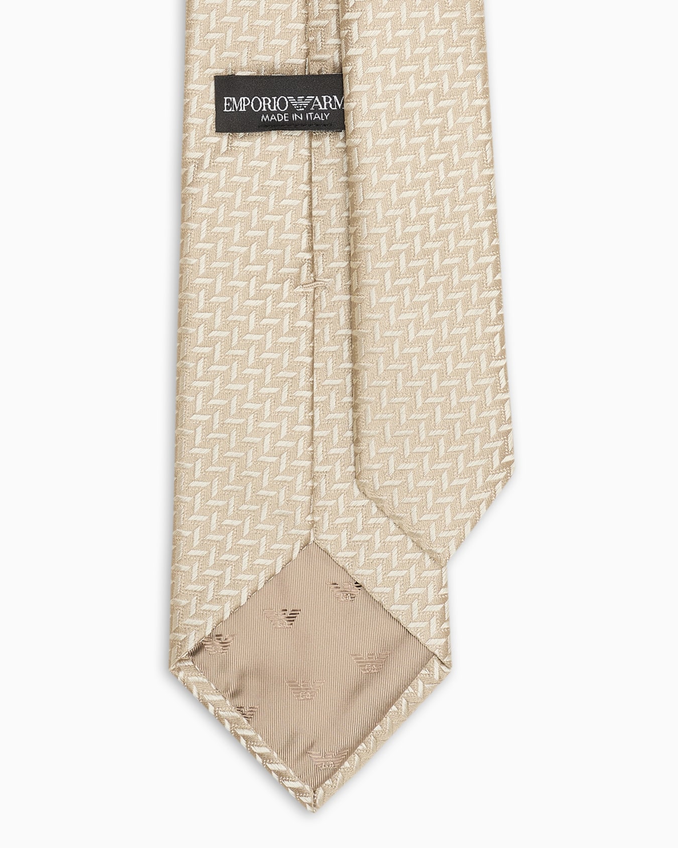 Cravate en soie mélangée jacquard à motif chevron Diapositive 1