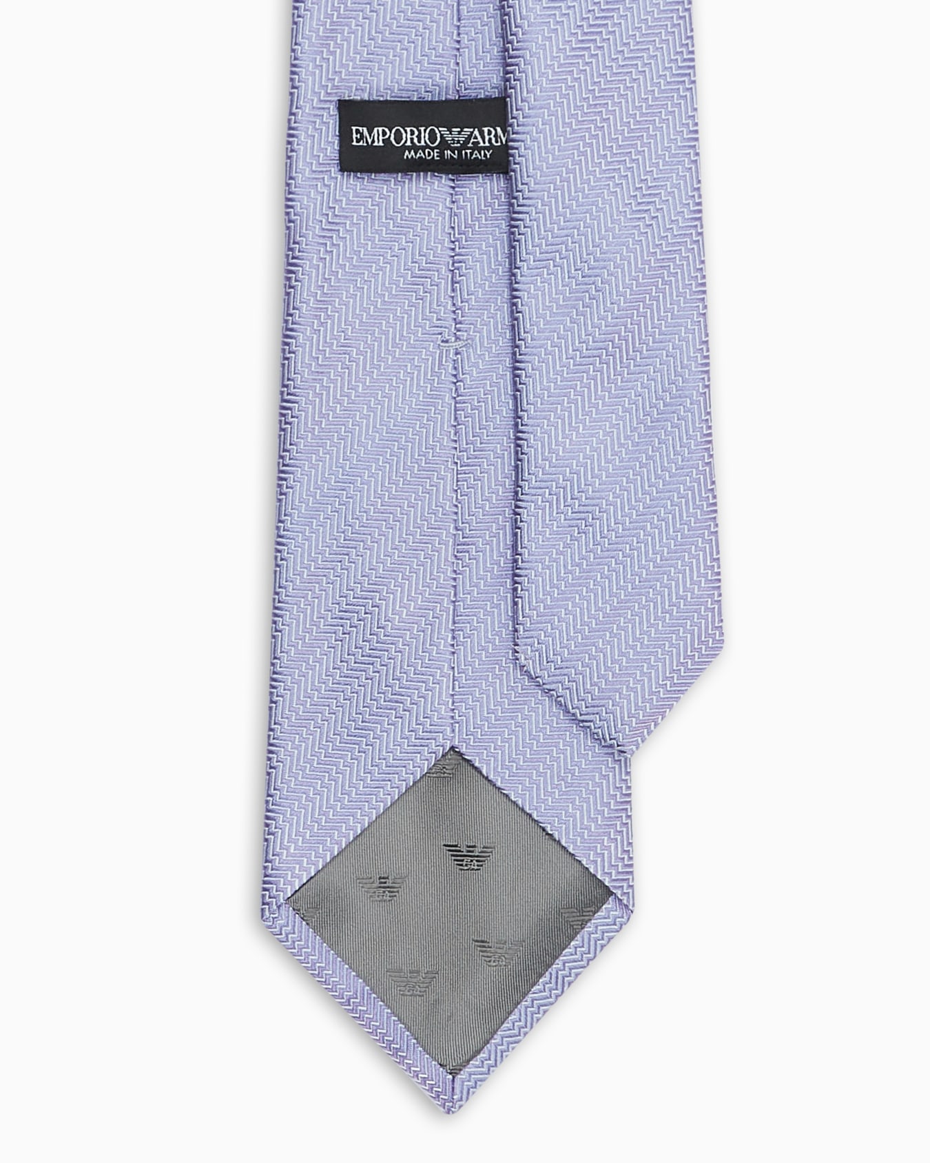 Pure silk tie with jacquard op-art motif Slide 1