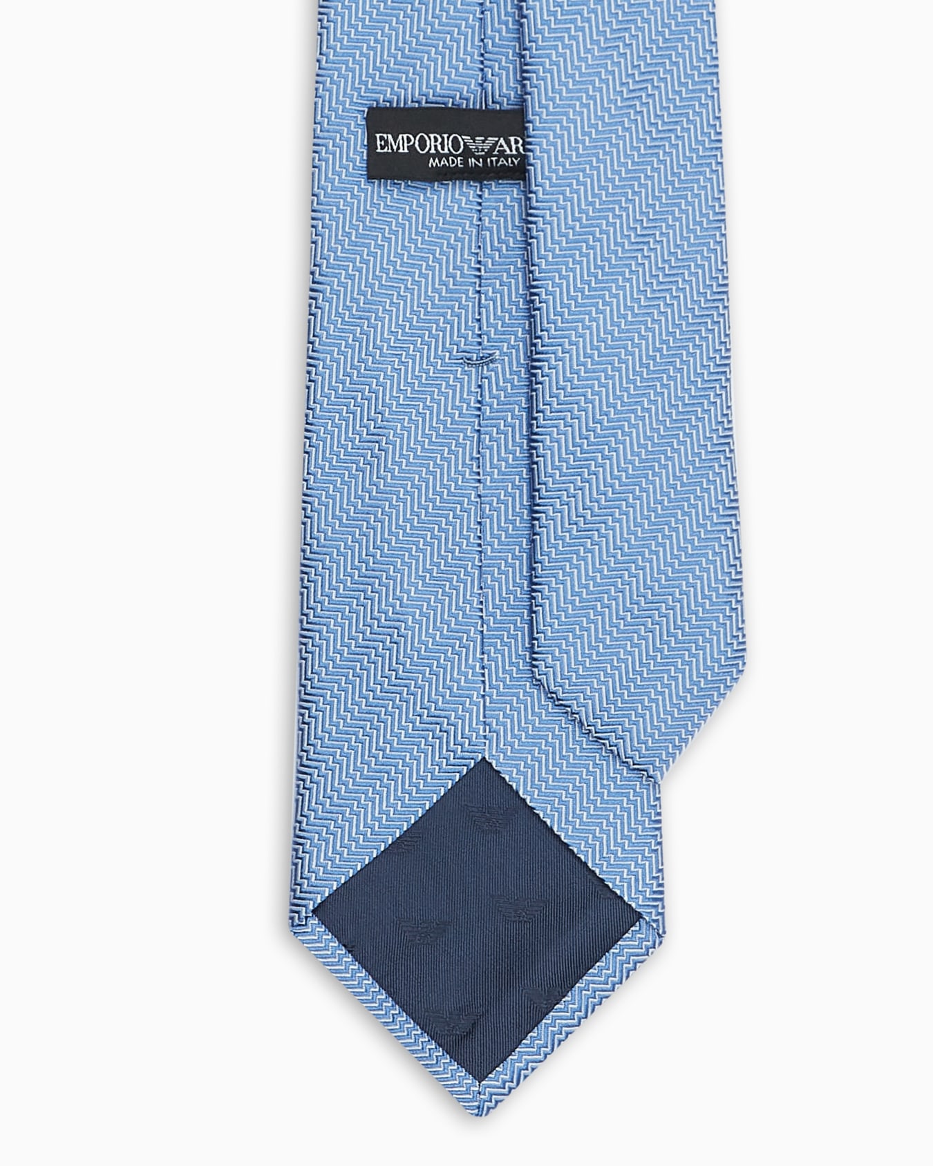 Pure silk tie with jacquard op-art motif Slide 1