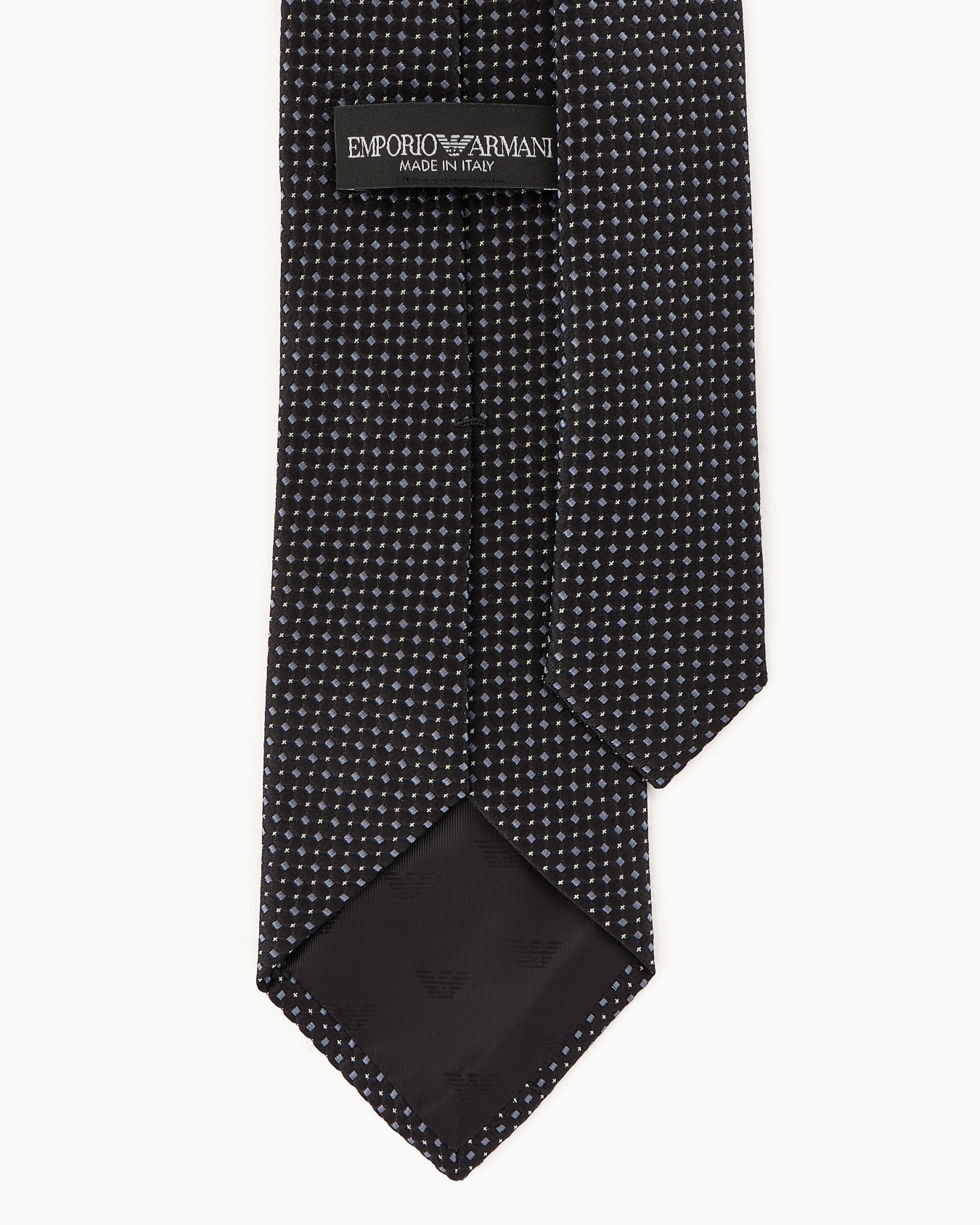 Cravate en pure soie avec micro motif jacquard Diapositive 1