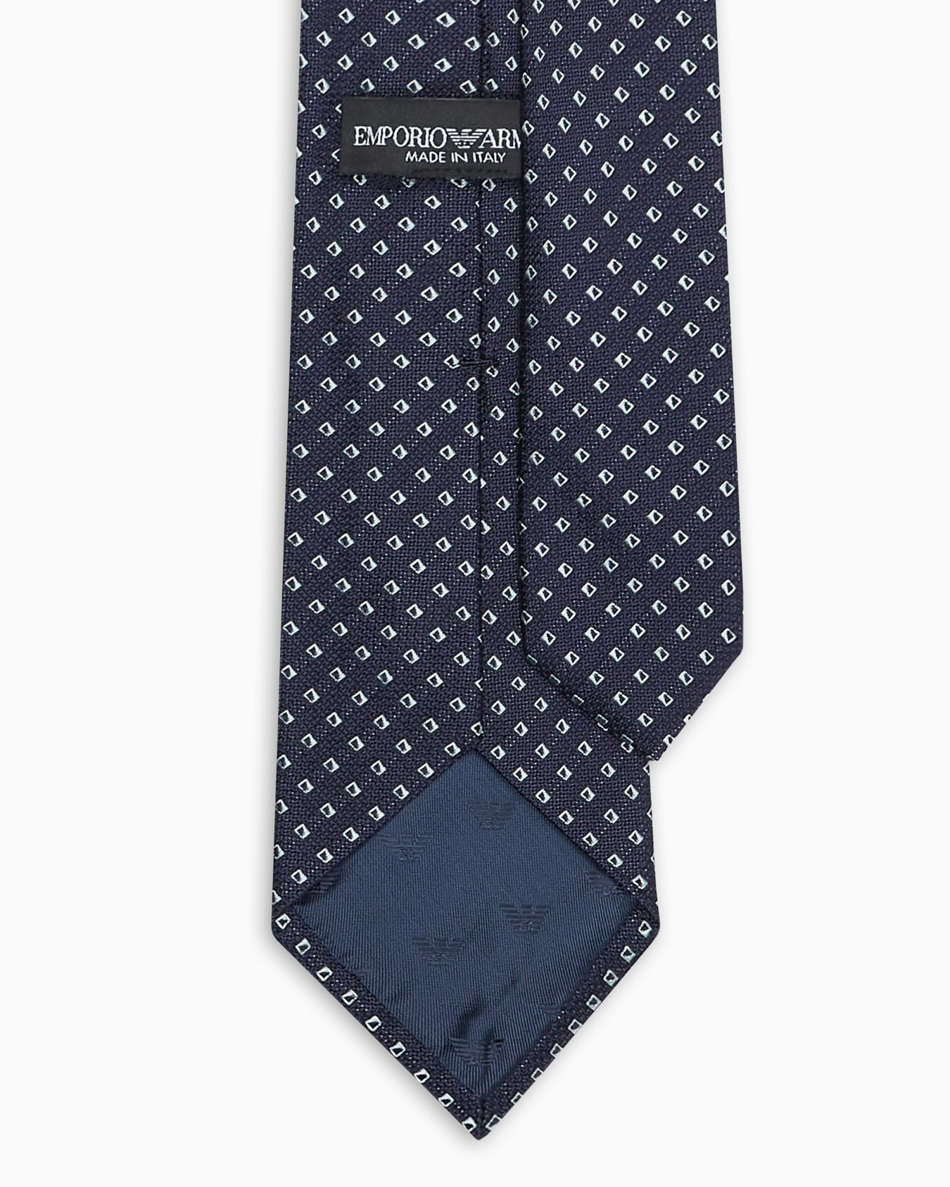 Cravate en pure soie jacquard à micro carreaux Diapositive 1