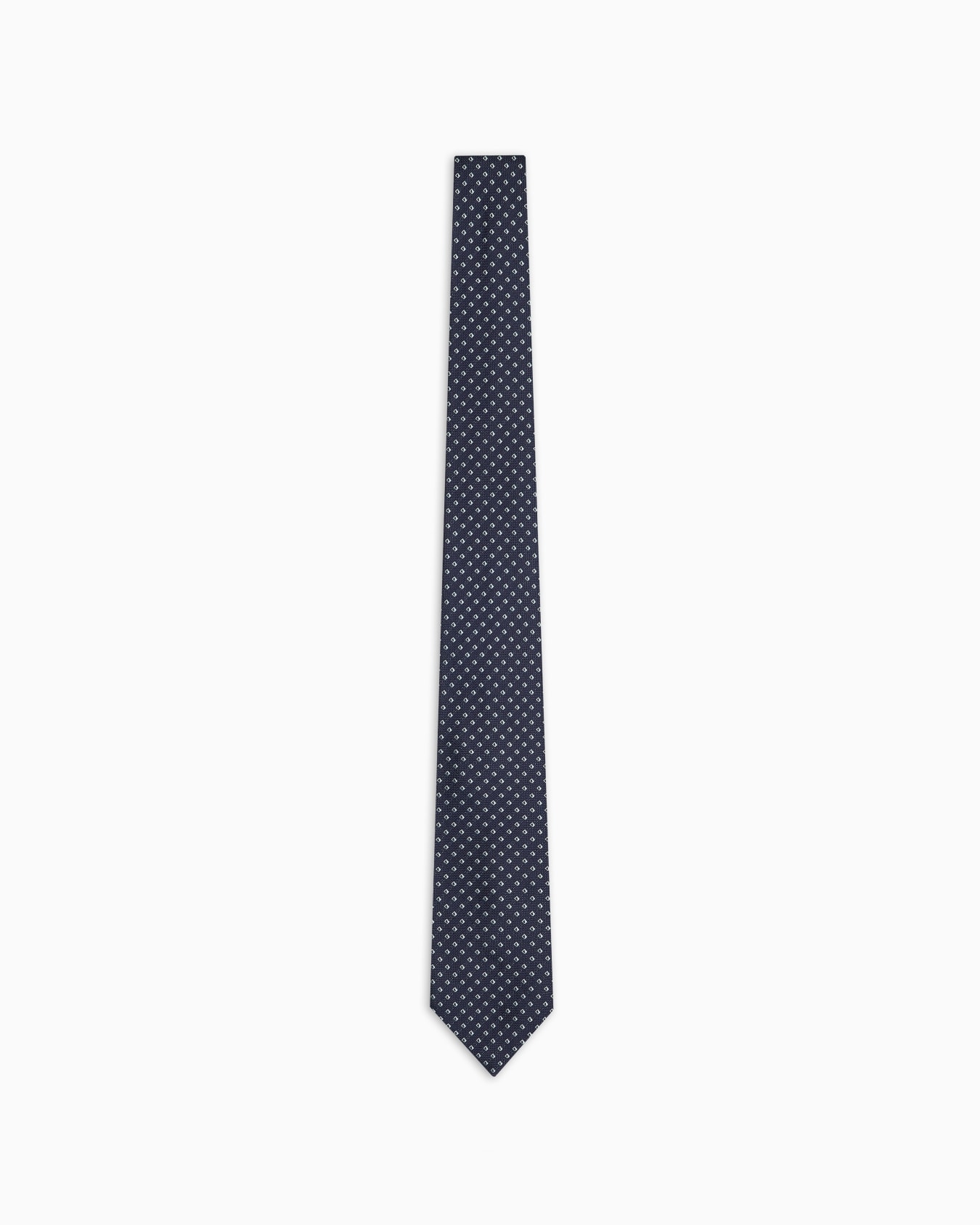 Cravate en pure soie jacquard à micro carreaux Diapositive 0