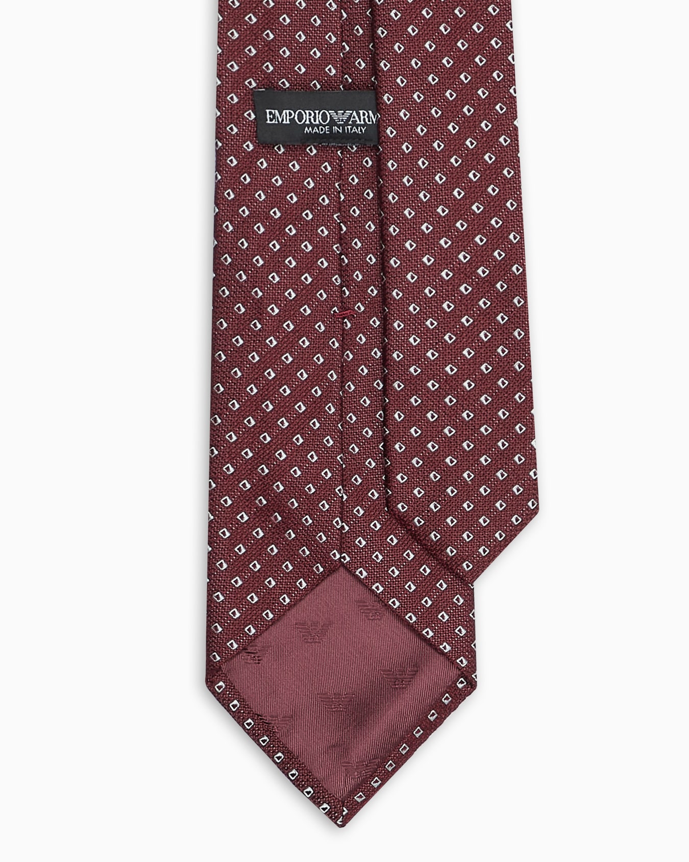 Cravate en pure soie jacquard à micro carreaux Diapositive 1