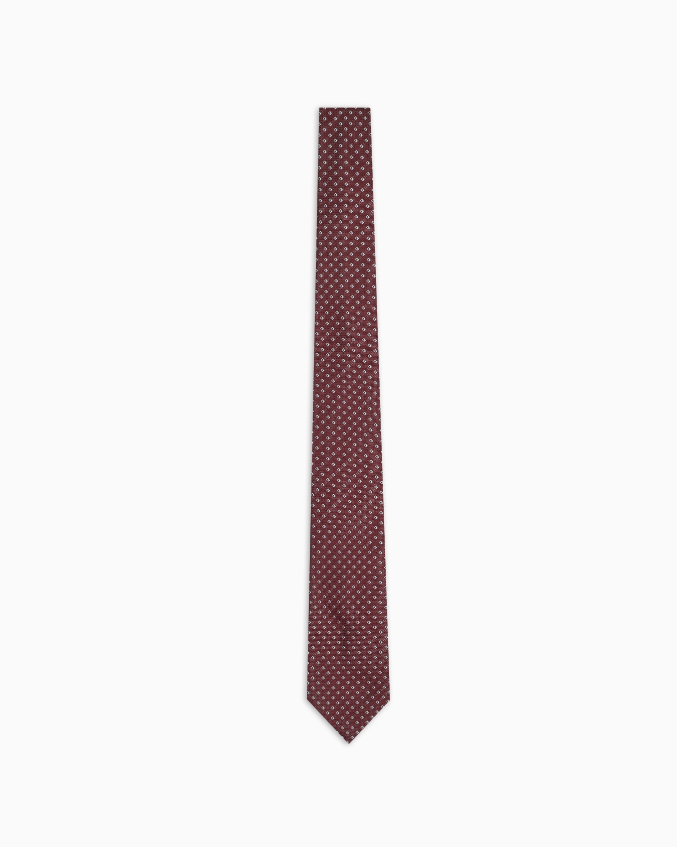 Cravate en pure soie jacquard à micro carreaux Diapositive 0