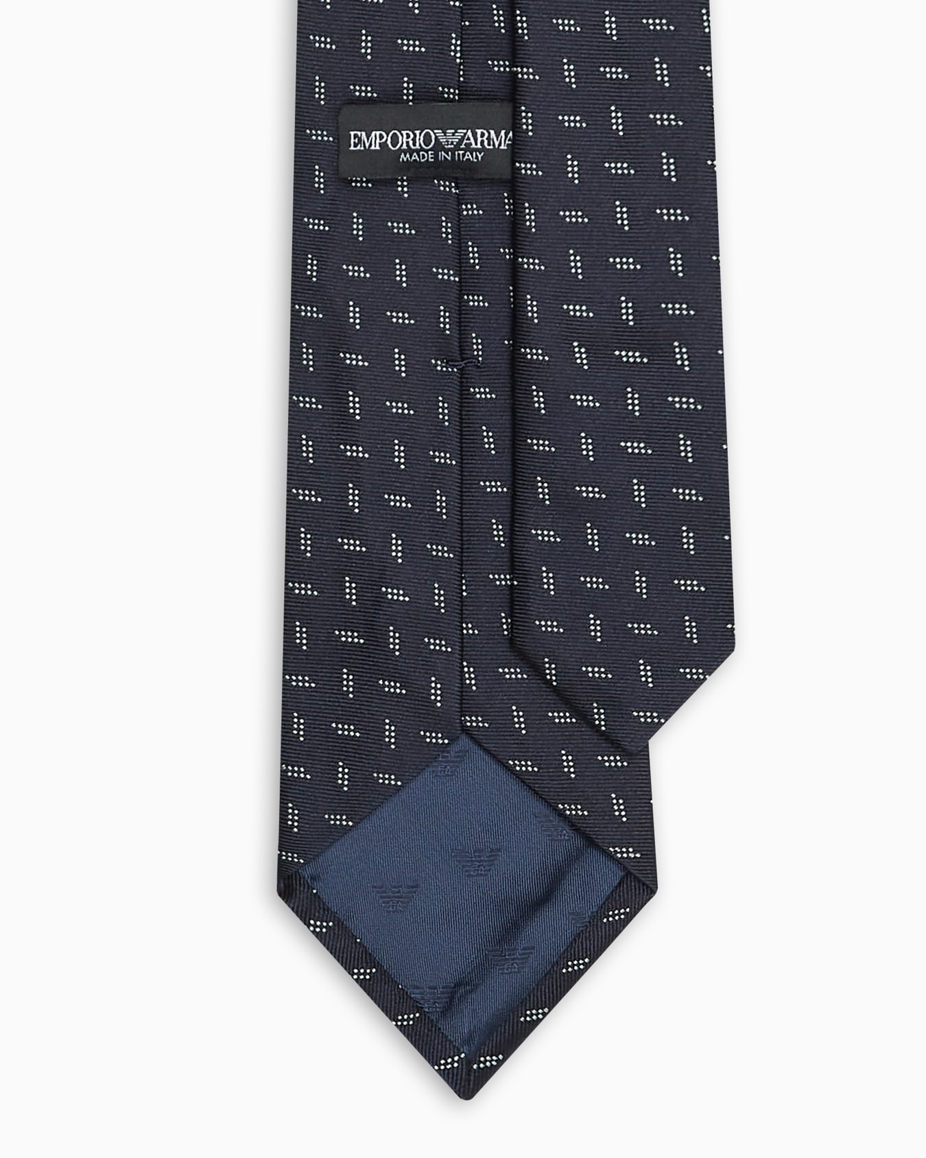 Pure silk tie with jacquard motif Slide 1