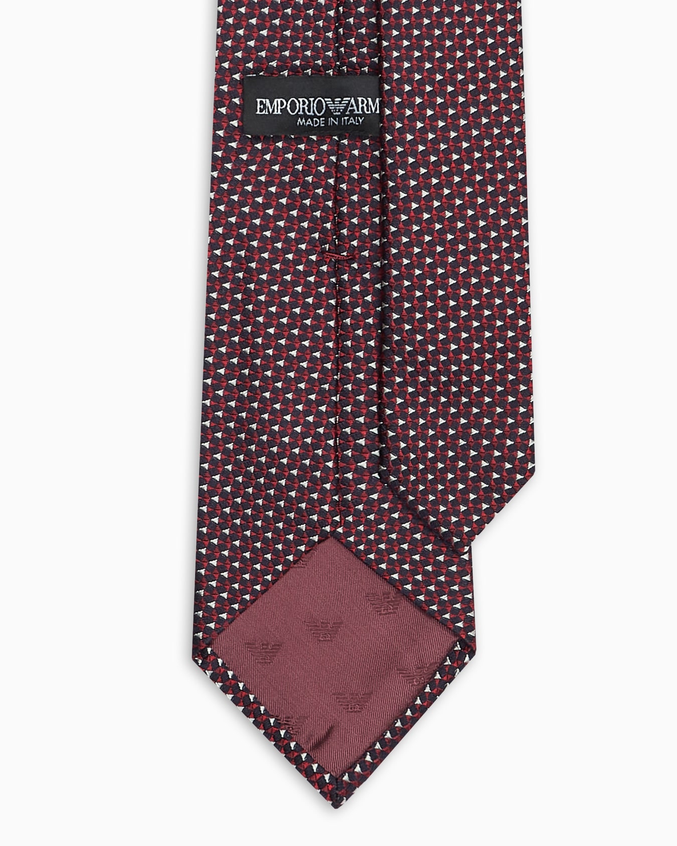 Cravate en pure soie jacquard avec motif optique Diapositive 1