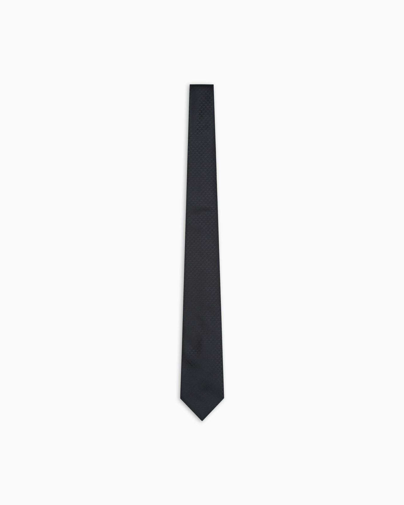 Pure silk tie with jacquard monogram Slide 0