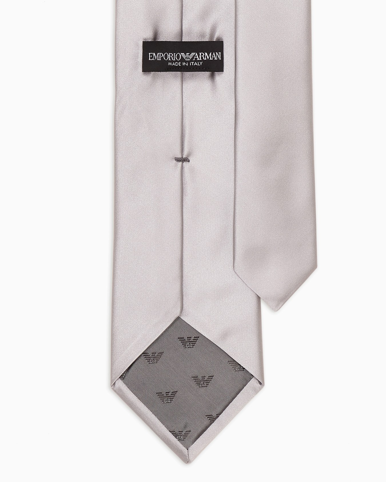 Pure silk tie with jacquard micro-motif Slide 1