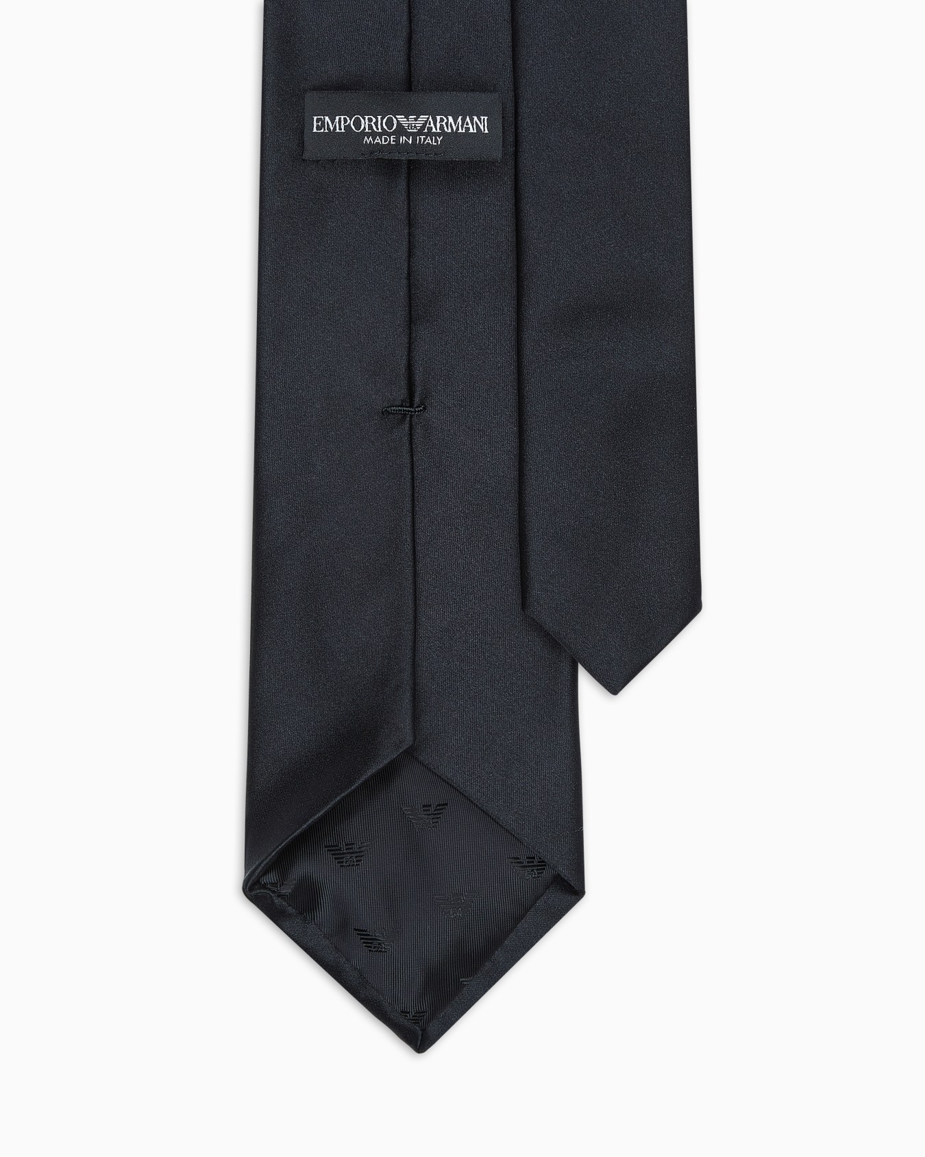 Pure silk tie with jacquard micro-motif Slide 1