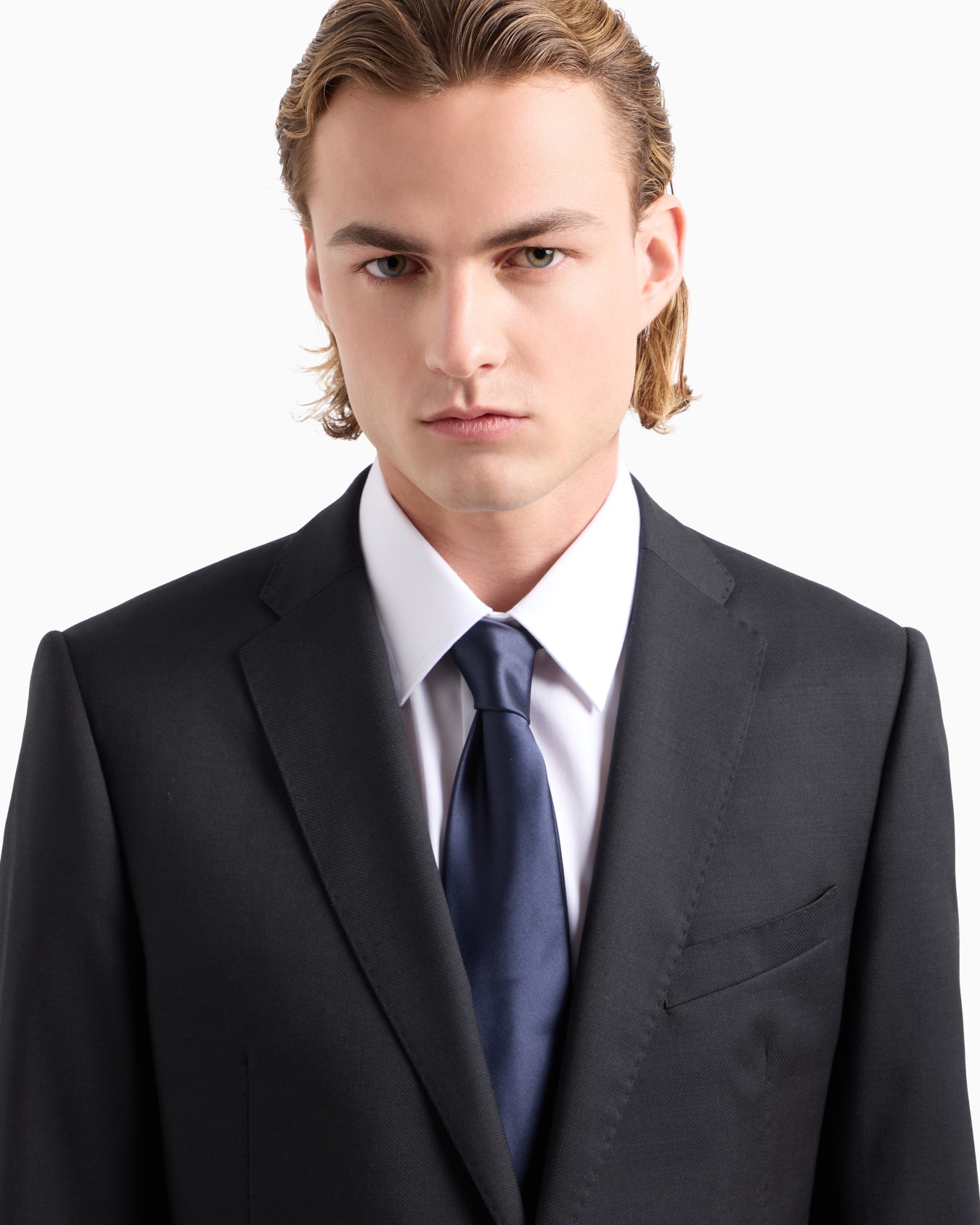 Corbata de seda pura con micromotivo de jacquard Diapositiva 2