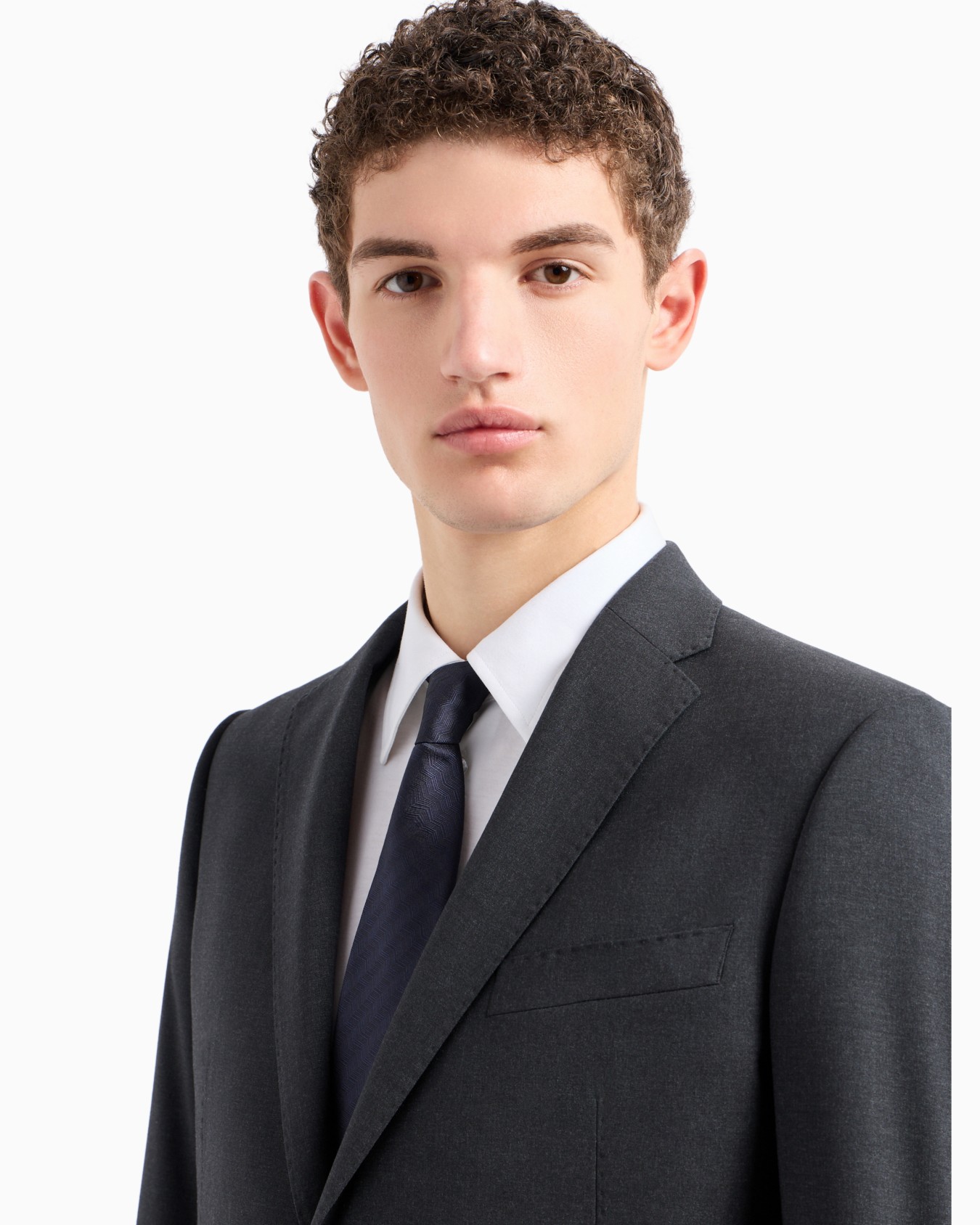 Pure silk chevron jacquard tie Slide 2