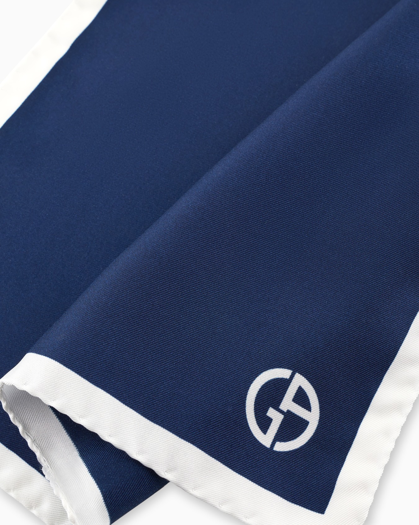 Silk pocket square with logo Slide 1