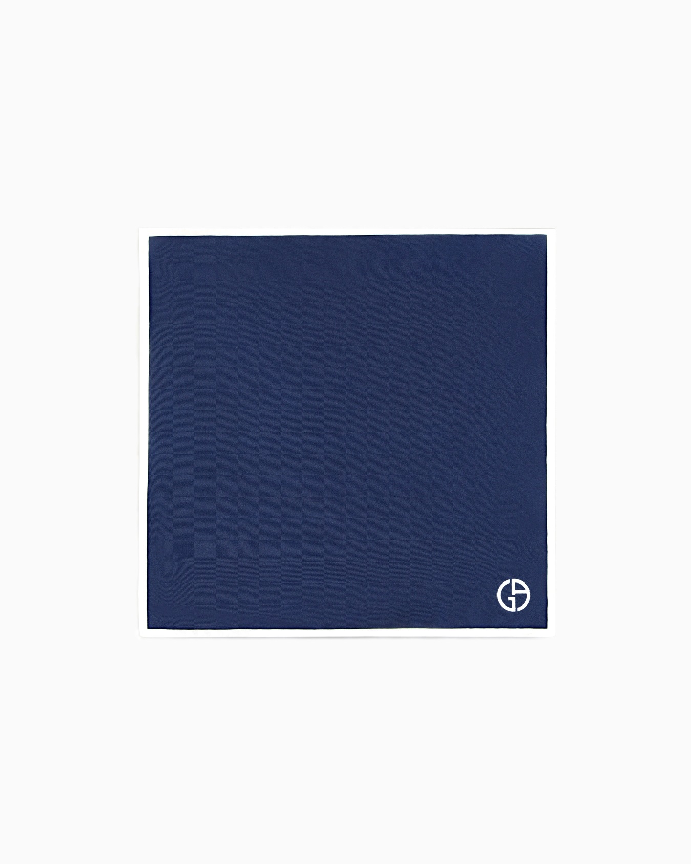 Silk pocket square with logo Slide 0