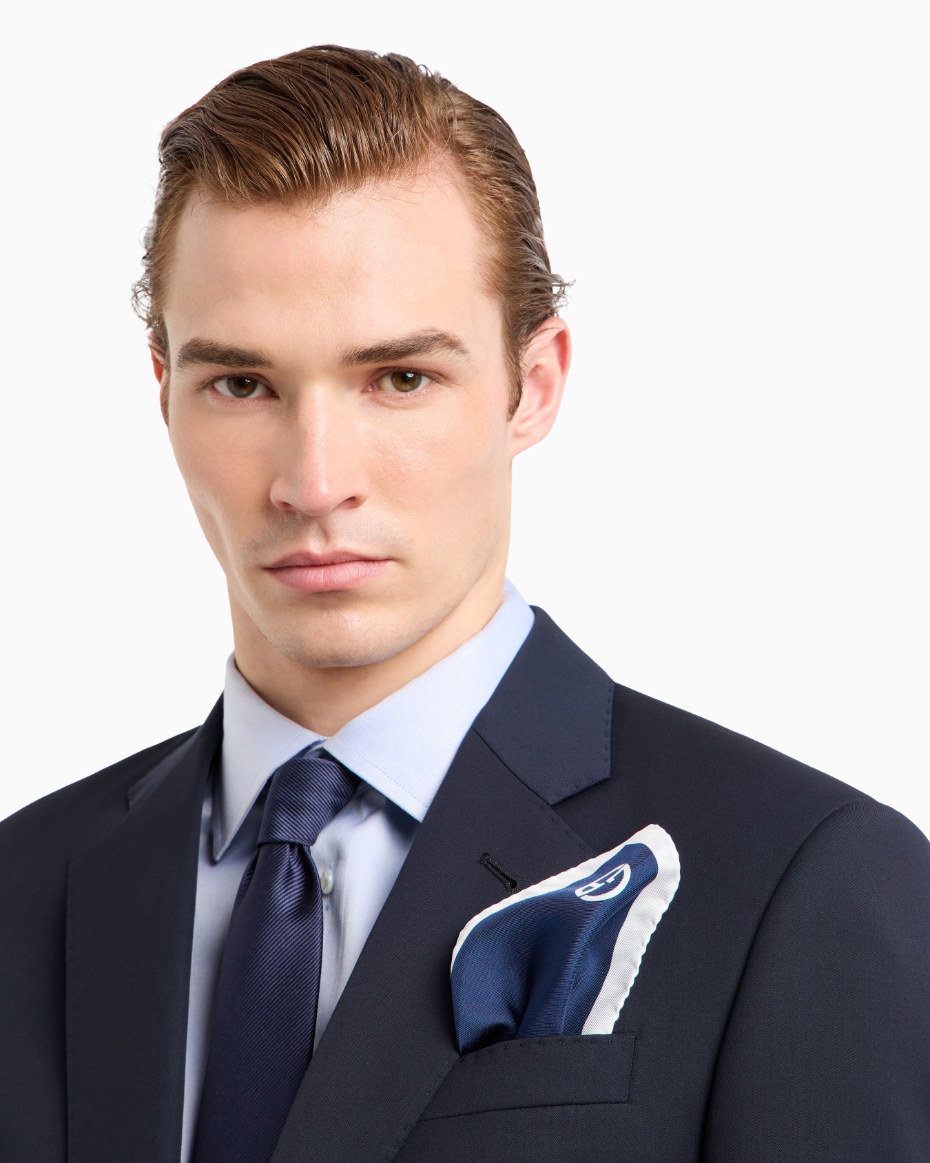 Silk pocket square with logo Slide 2