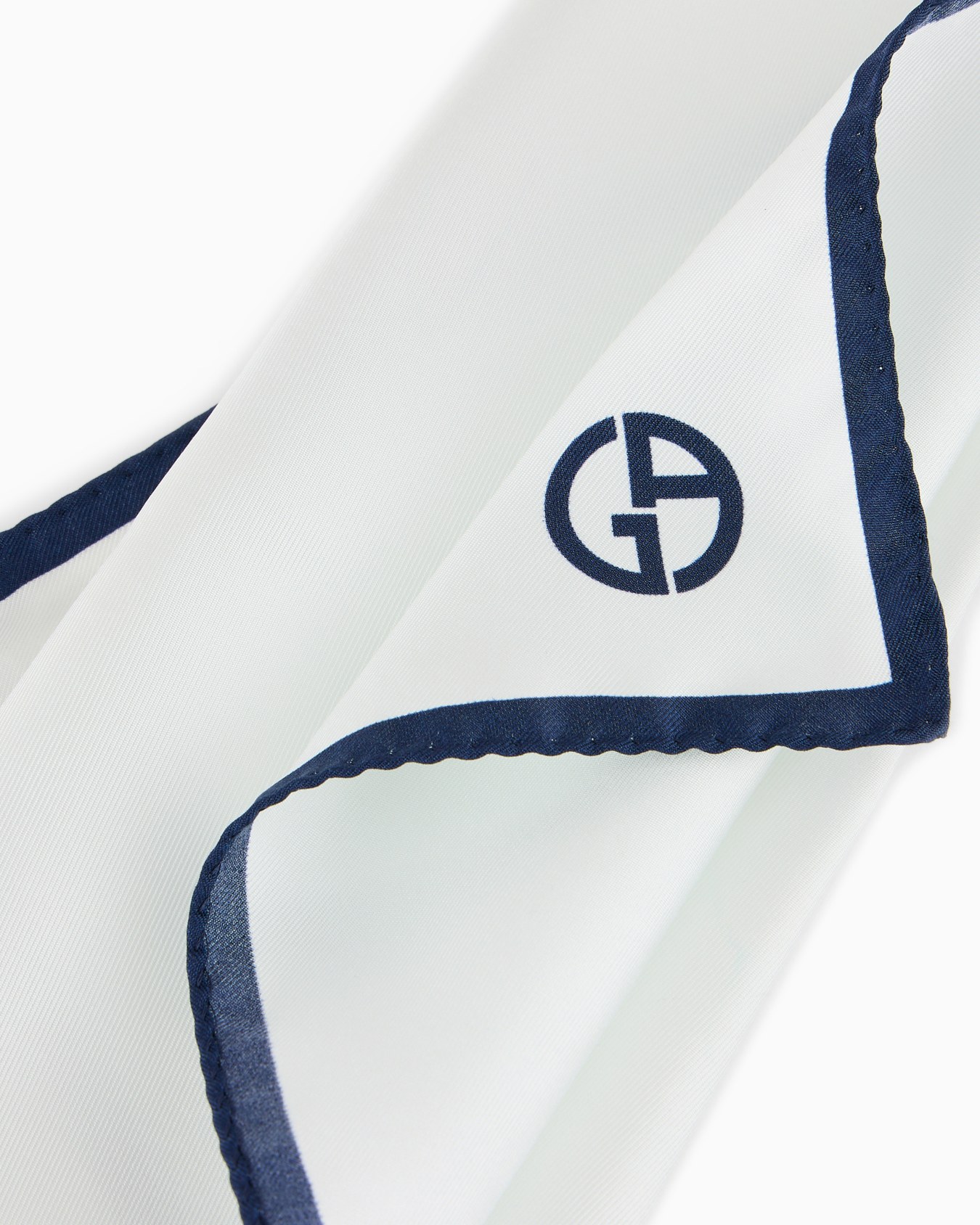 Silk pocket square with logo Slide 1