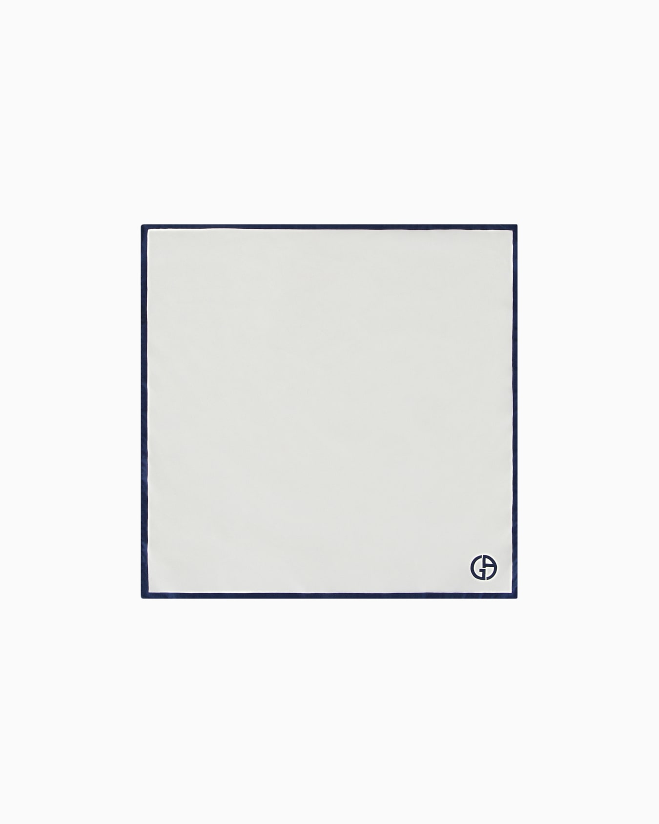 Silk pocket square with logo Slide 0