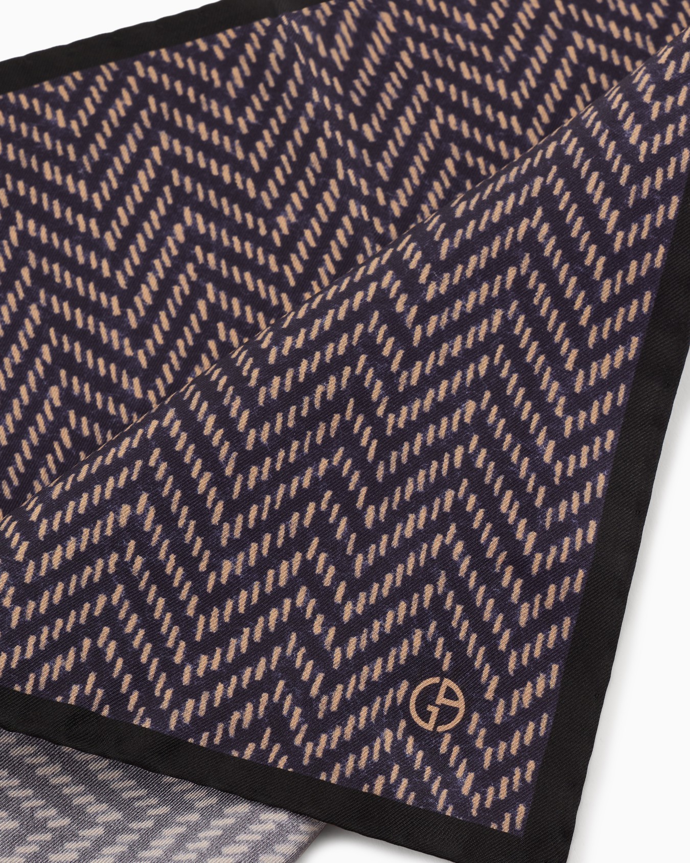 ASV printed silk pocket square Slide 1
