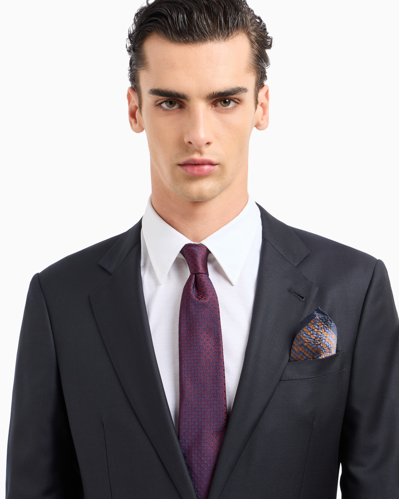 Printed silk pocket square Slide 2