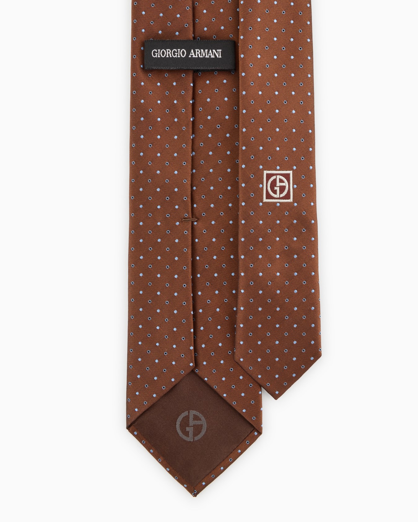 Silk tie with micro jacquard polka dots Slide 1
