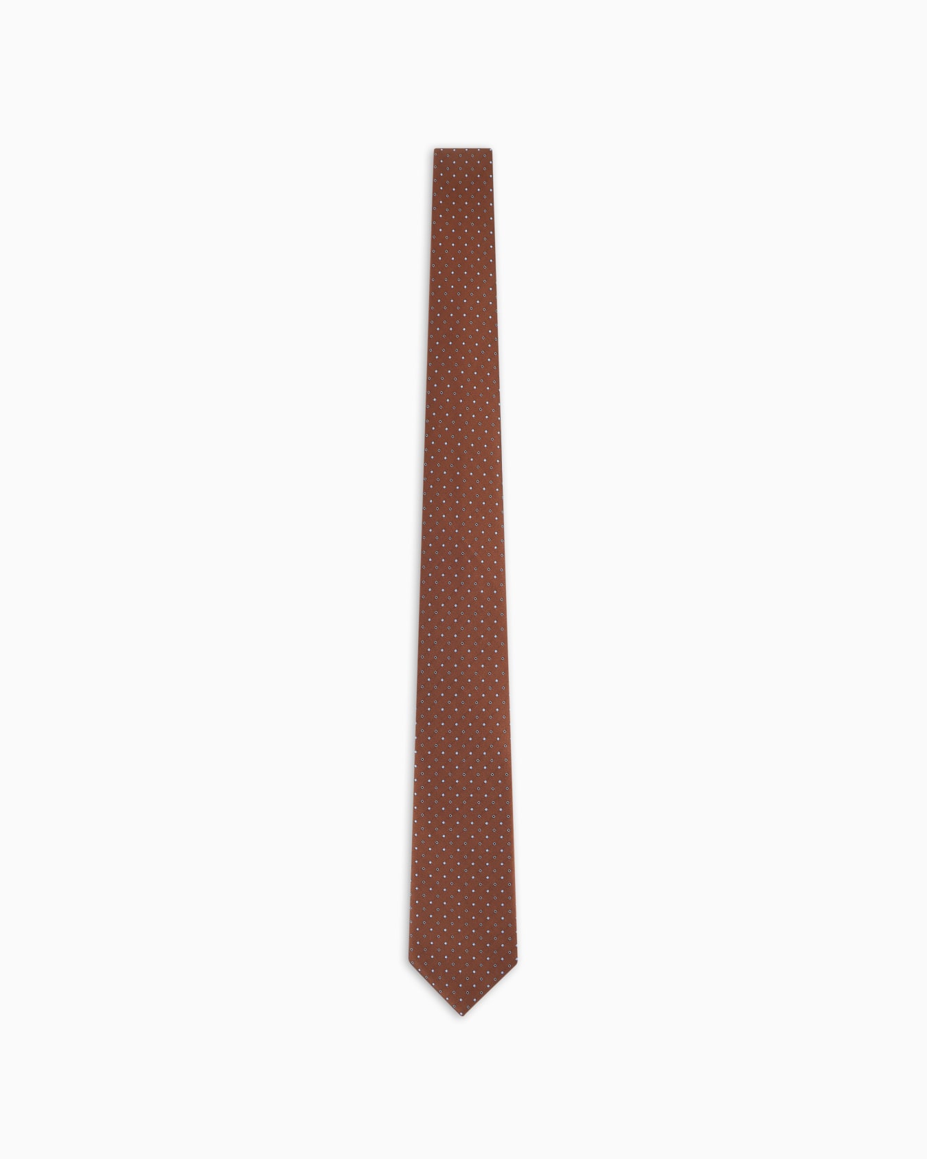 Silk tie with micro jacquard polka dots Slide 0