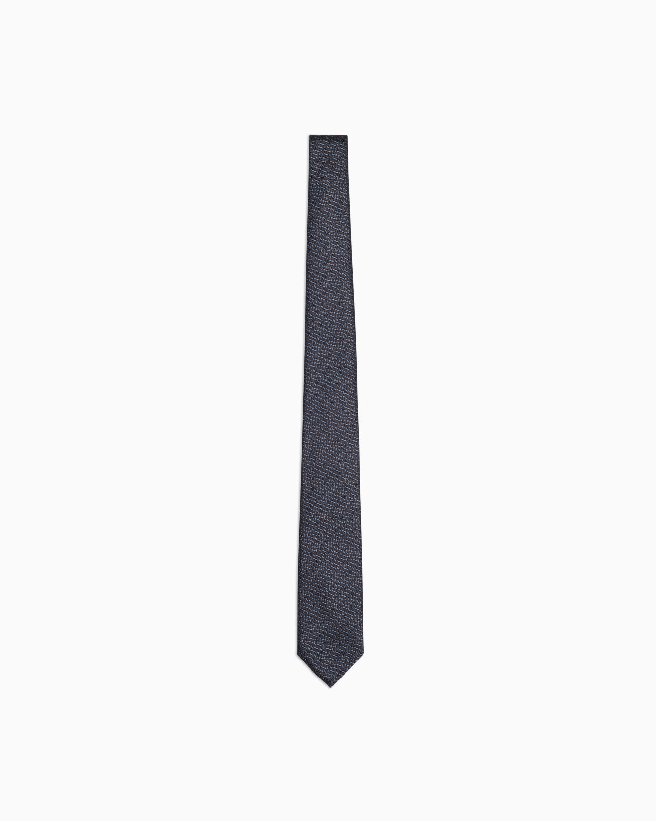 Corbata de seda con motivo chevrón en tejido jacquard Diapositiva 0