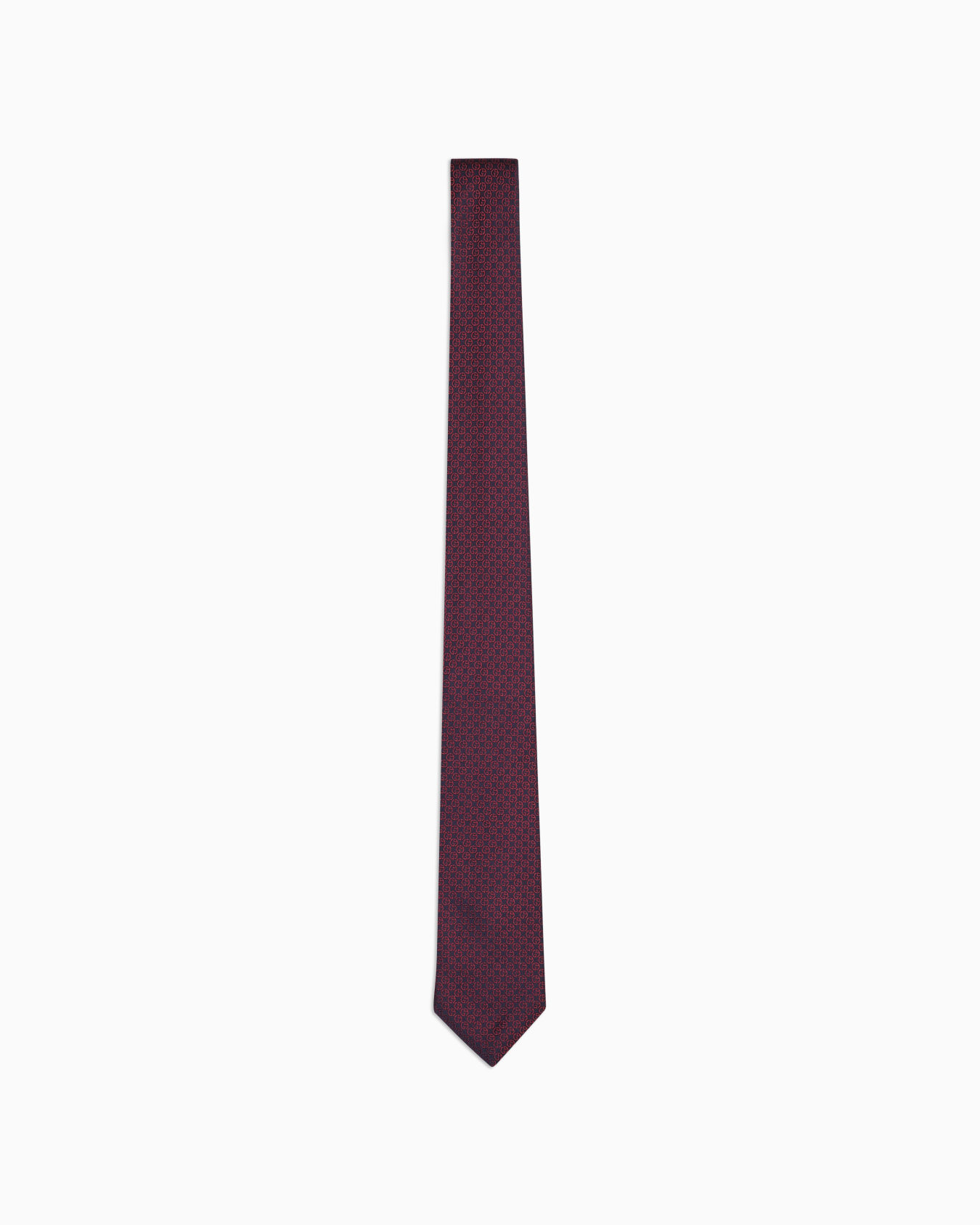 Silk tie with jacquard monogram Slide 0