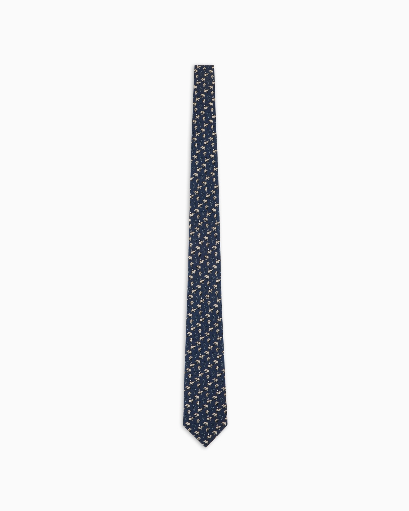 Corbata de seda con estampado de elefantitos ASV Diapositiva 0
