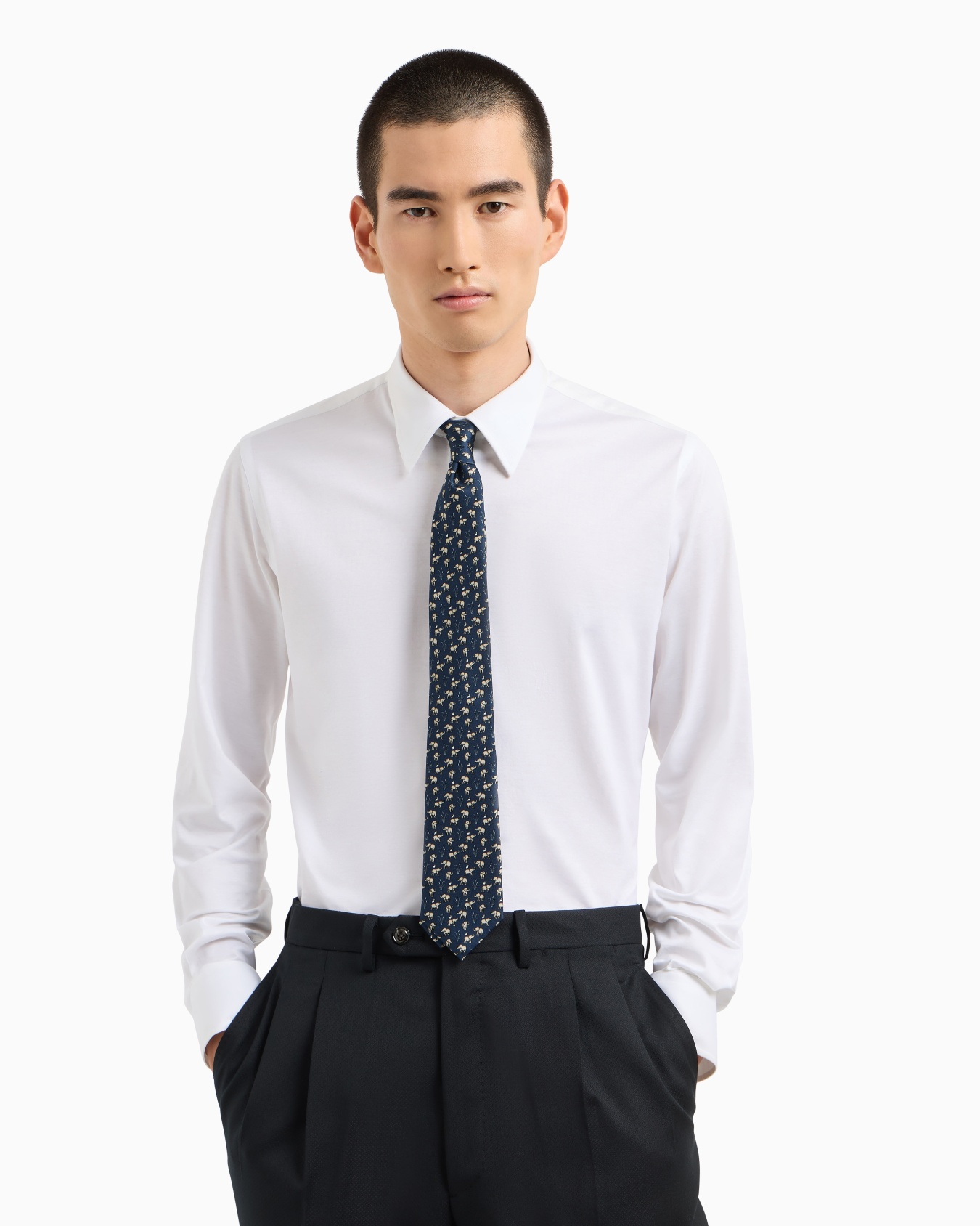 Corbata de seda con estampado de elefantitos ASV Diapositiva 2