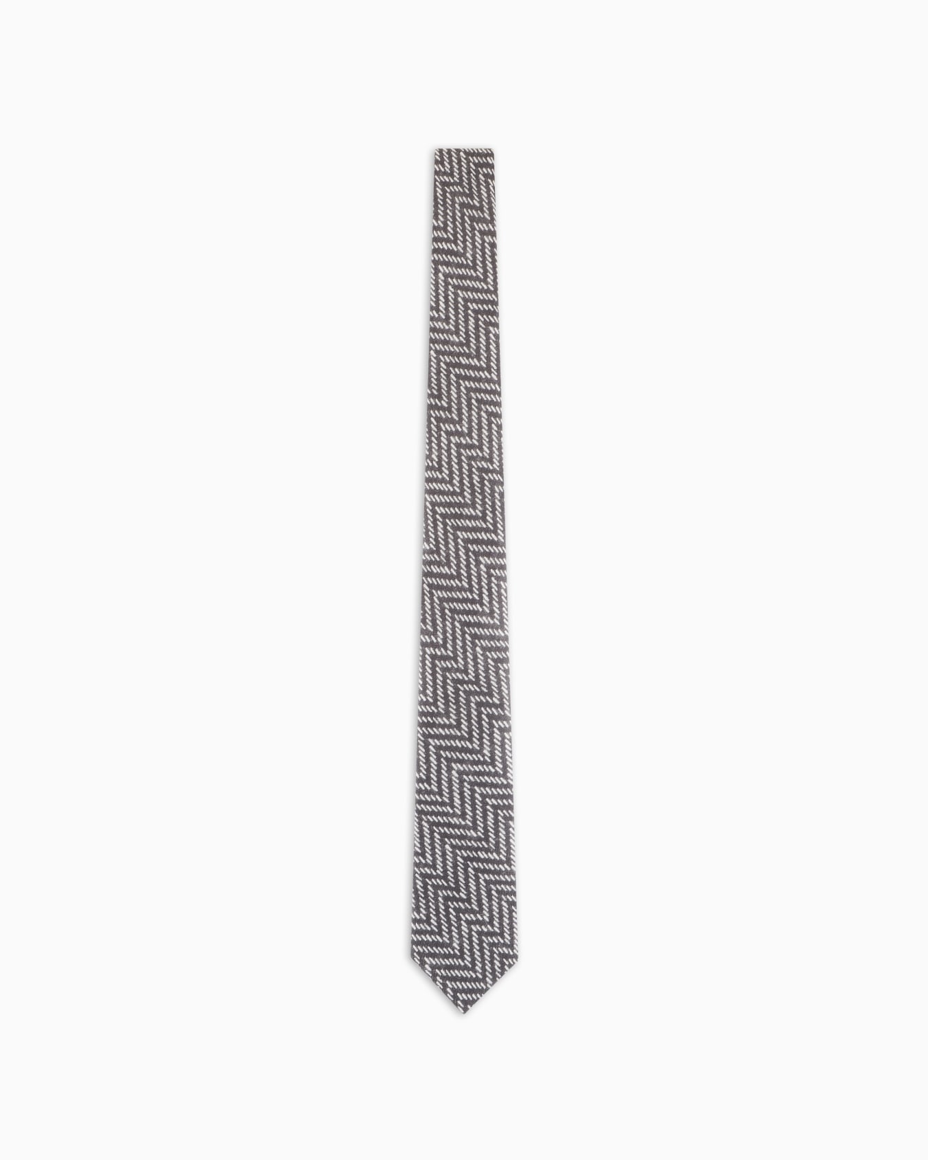ASV silk tie with geometric print Slide 0