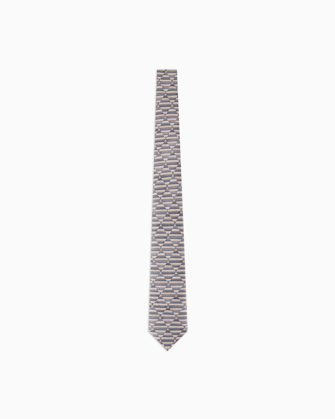 Silk tie with geometric print Slide 0