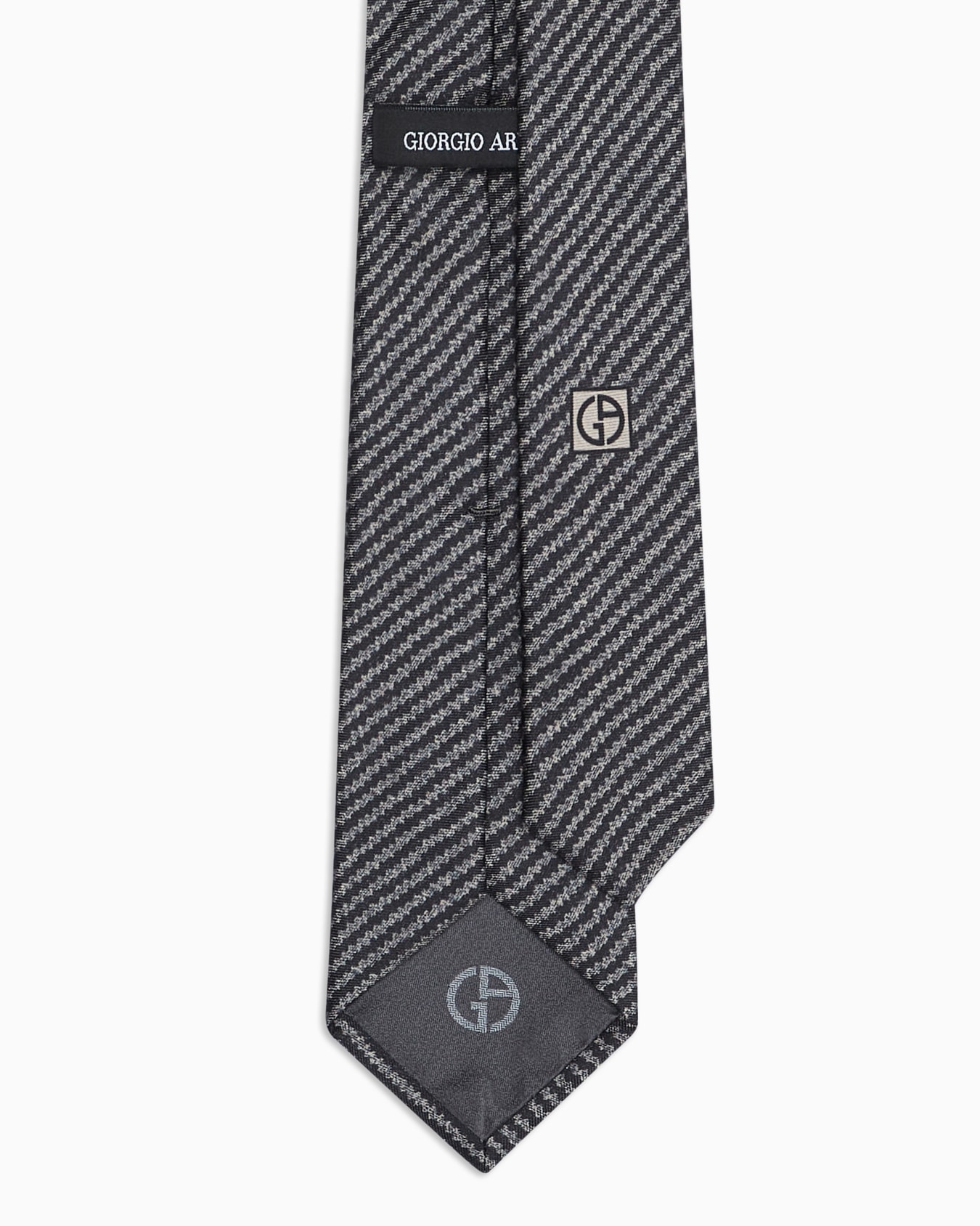 ASV silk tie with geometric print Slide 1