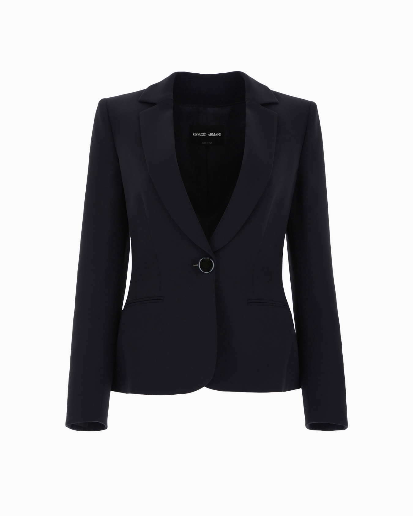 Veste à simple boutonnage en cady de soie Diapositive 0